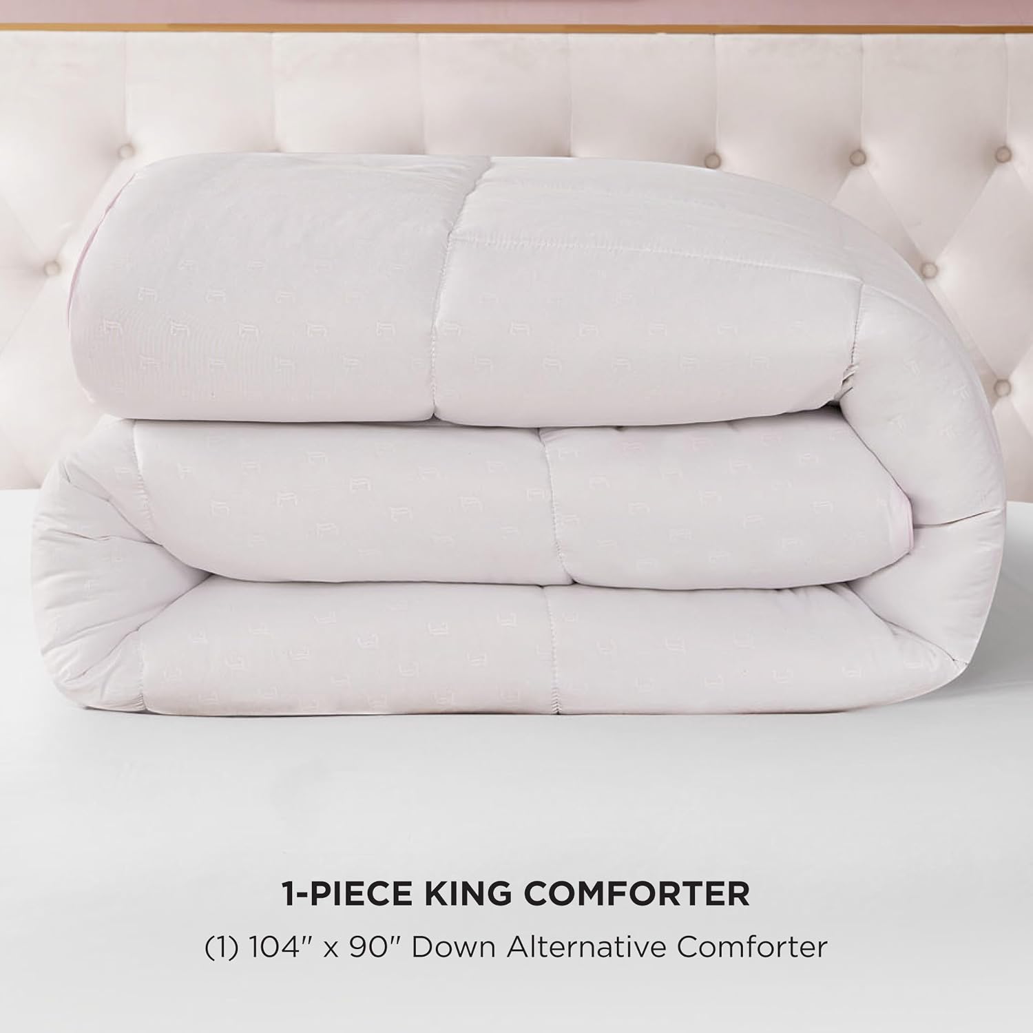 Juicy Couture Embossed J Comforter White King