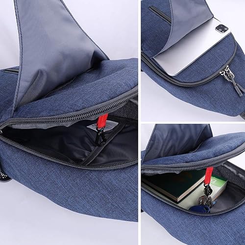 Miniatura 4 de WATERFLY Mochila bandolera bandolera bolsa de viaje senderismo bolsa de pecho mochila