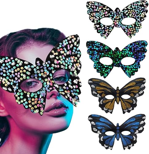 Miniatura 15 de Máscara de mariposa para mascarada, máscara de Mardi Gras, máscara de Halloween, media máscara, accesorio, fiesta de carnaval para mujeres y niñas