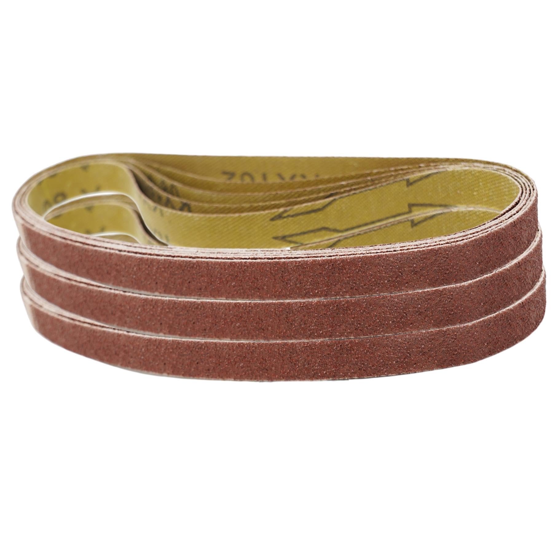 Dapetz ® 15Pcs Sanding Belts 13x457mm – 60 Grit Aluminium Oxide Abrasive Belts for Grinding, Sharpening, Derusting, Precise Sanding on Metal and Wood – Compatible with Black+Decker Belt Sanders