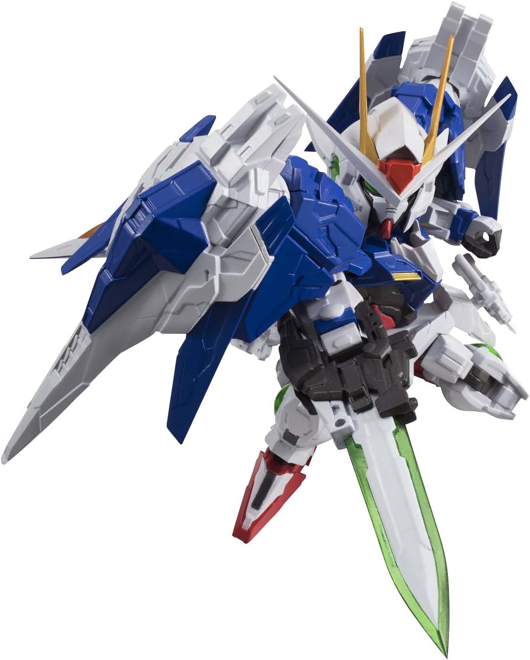 TAMASHII NATIONS Bandai Nxedge Style 00 Gundam and 00 Raiser 00 Gundam Action Figure