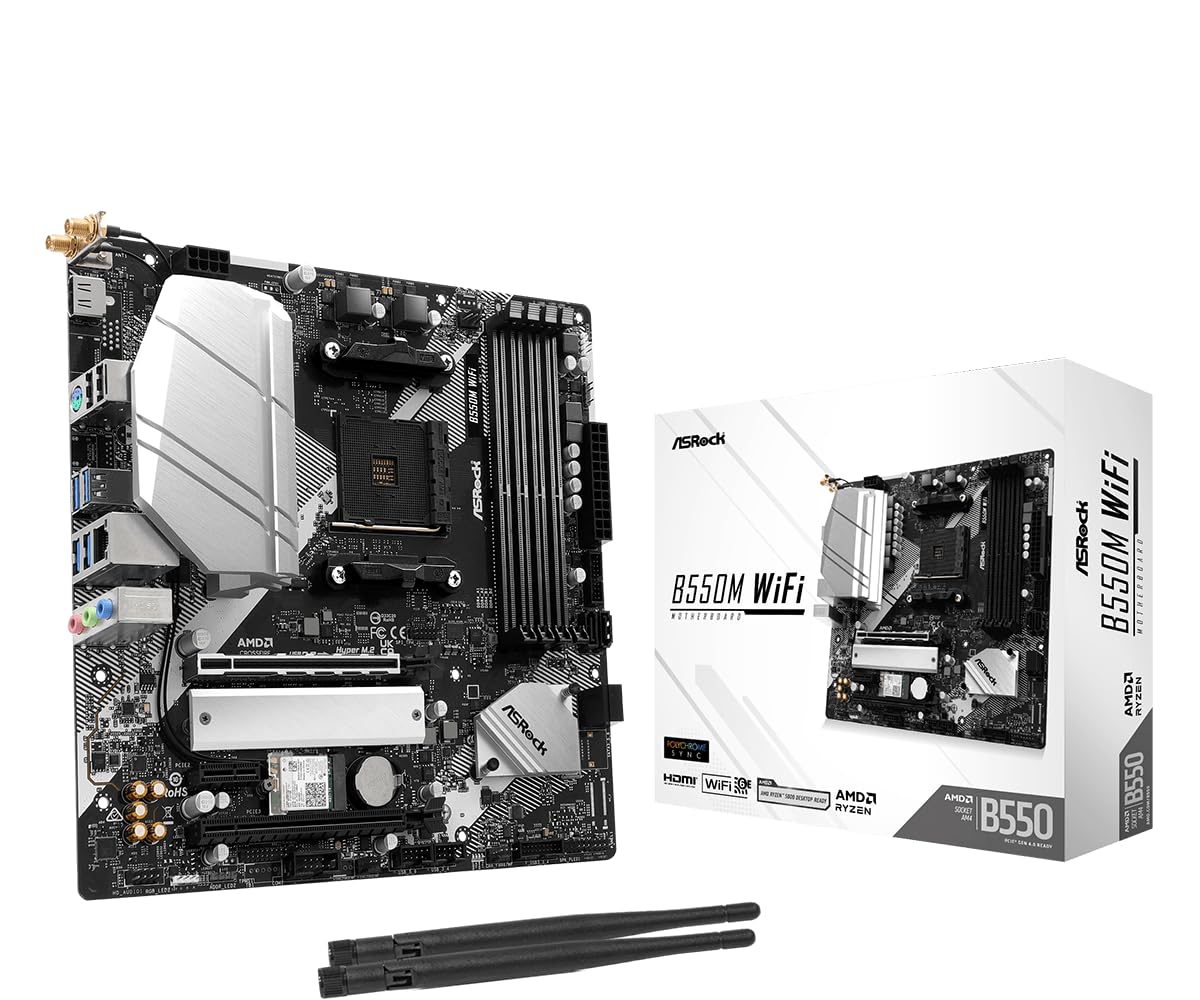 Amazon.com: ASRock B550M WiFi Micro-ATX Motherboard, AMD Ryzen