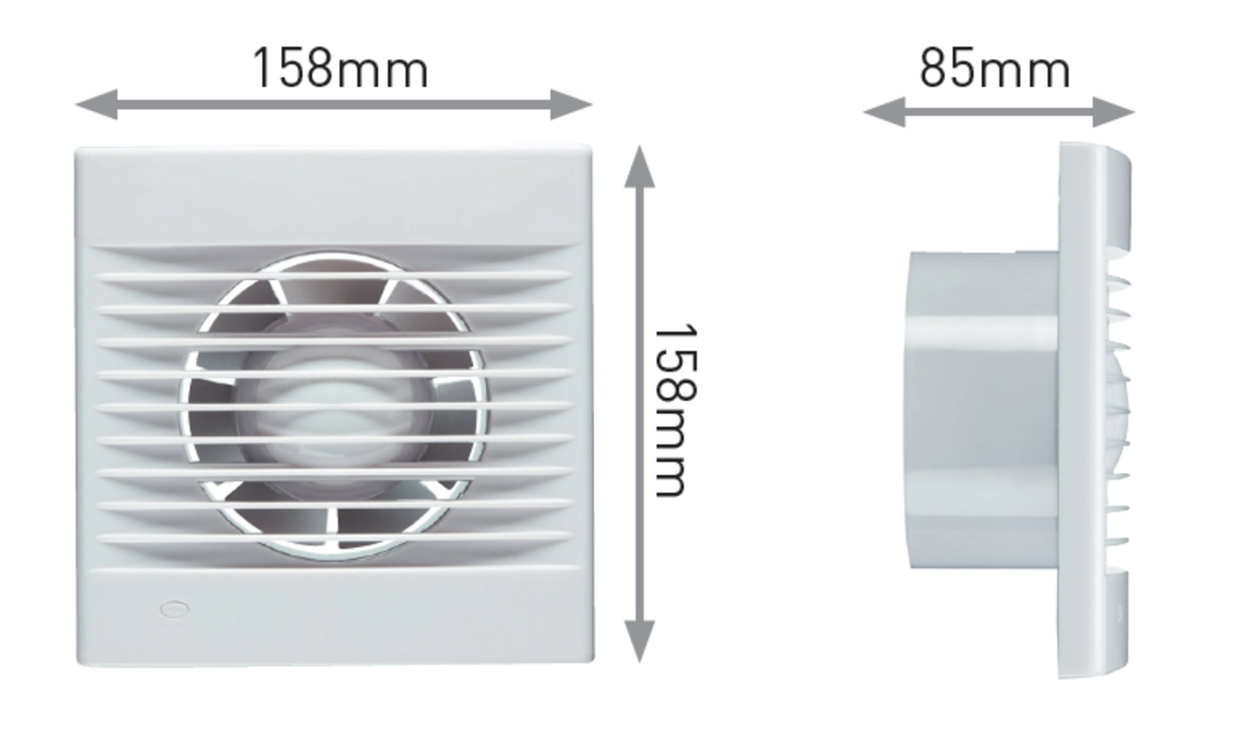 Knightsbridge 100 mm/4-Inch Extractor Fan With Overrun Timer, White, EX001T - Image 2