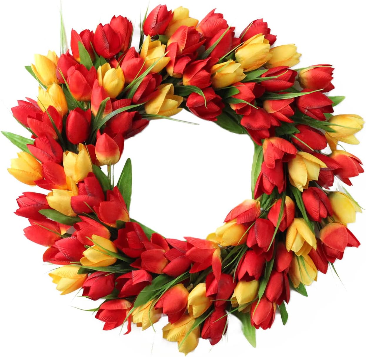Amazon.com: Feidet 20 Inch Spring Summer Wreath - Door Wreath with ...