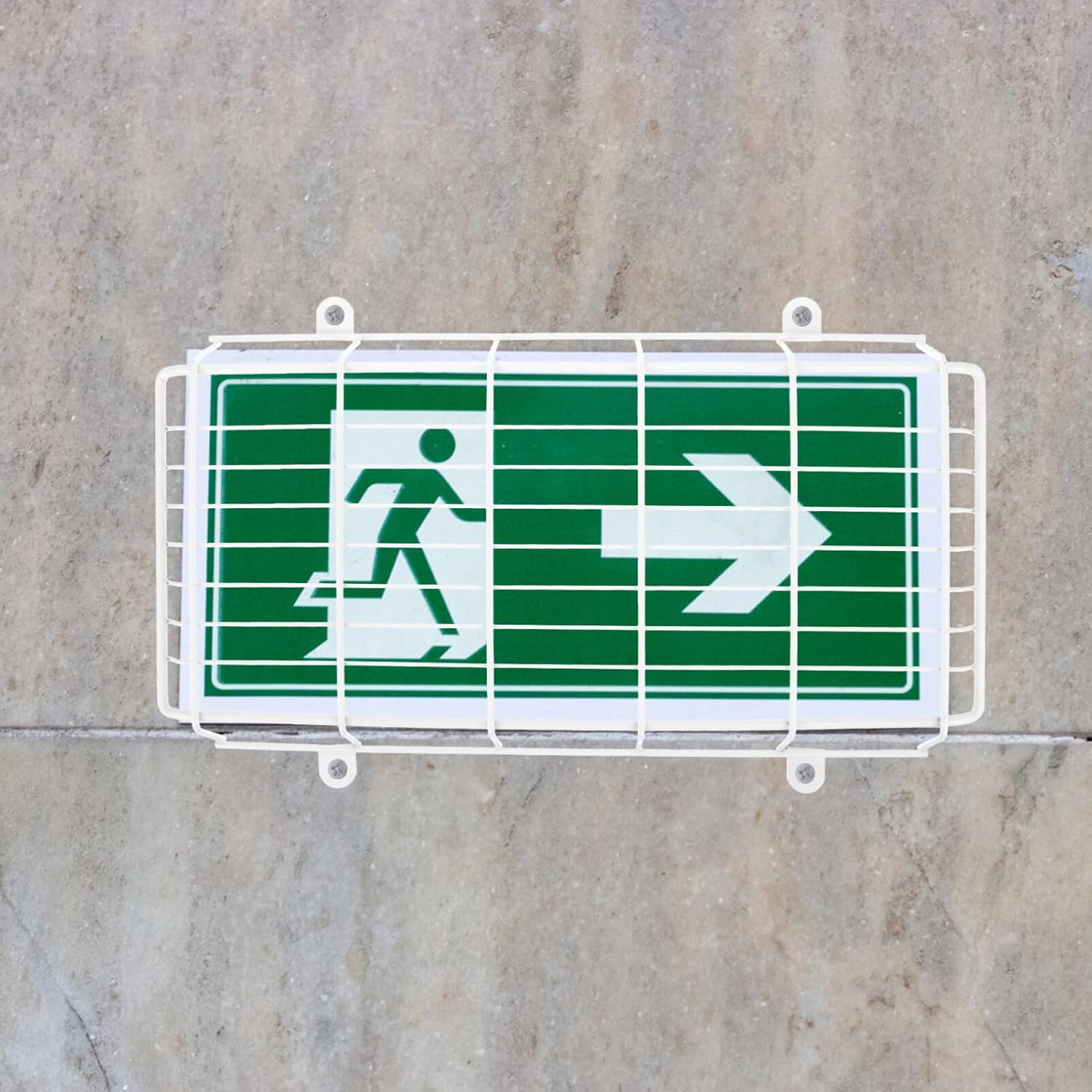Uonlytech Emergency Light Protective Guard Cover for Exit Signs Sturdy Wire Shield for Safety Commercial Industrial Settings Easy Installation Maintenance for Cinemas Shopping Malls