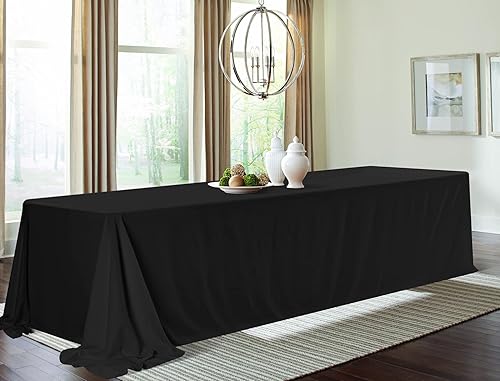 Miniatura 23 de Paquete de 10 manteles redondos de 120 pulgadas, mantel de poliéster blanco para mesa redonda, resistente a las manchas y a las arrugas, mantel