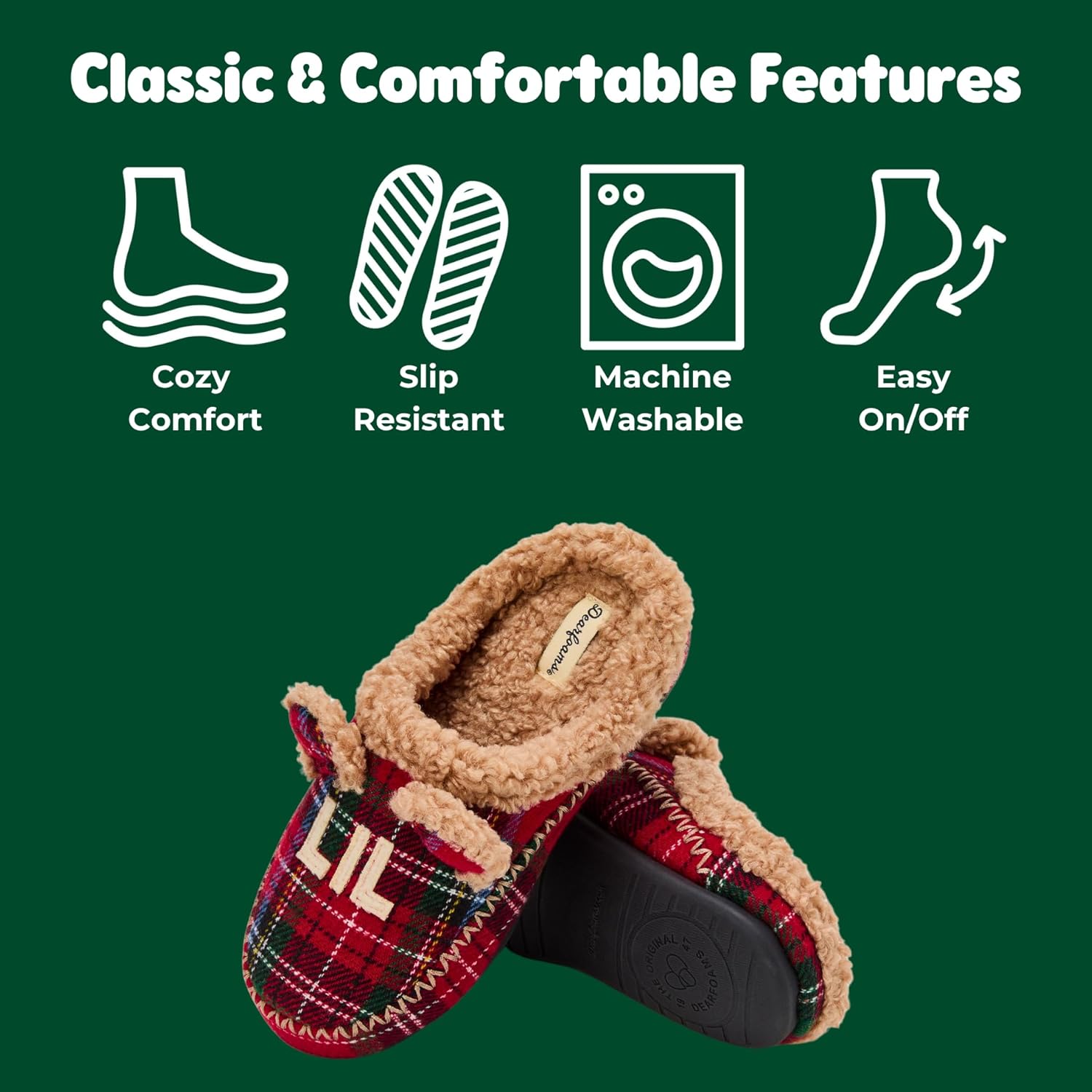 Dearfoams unisex-child Gifts for Kids Matching Christmas Holiday Lil Bear and Baby Bear - Image 7