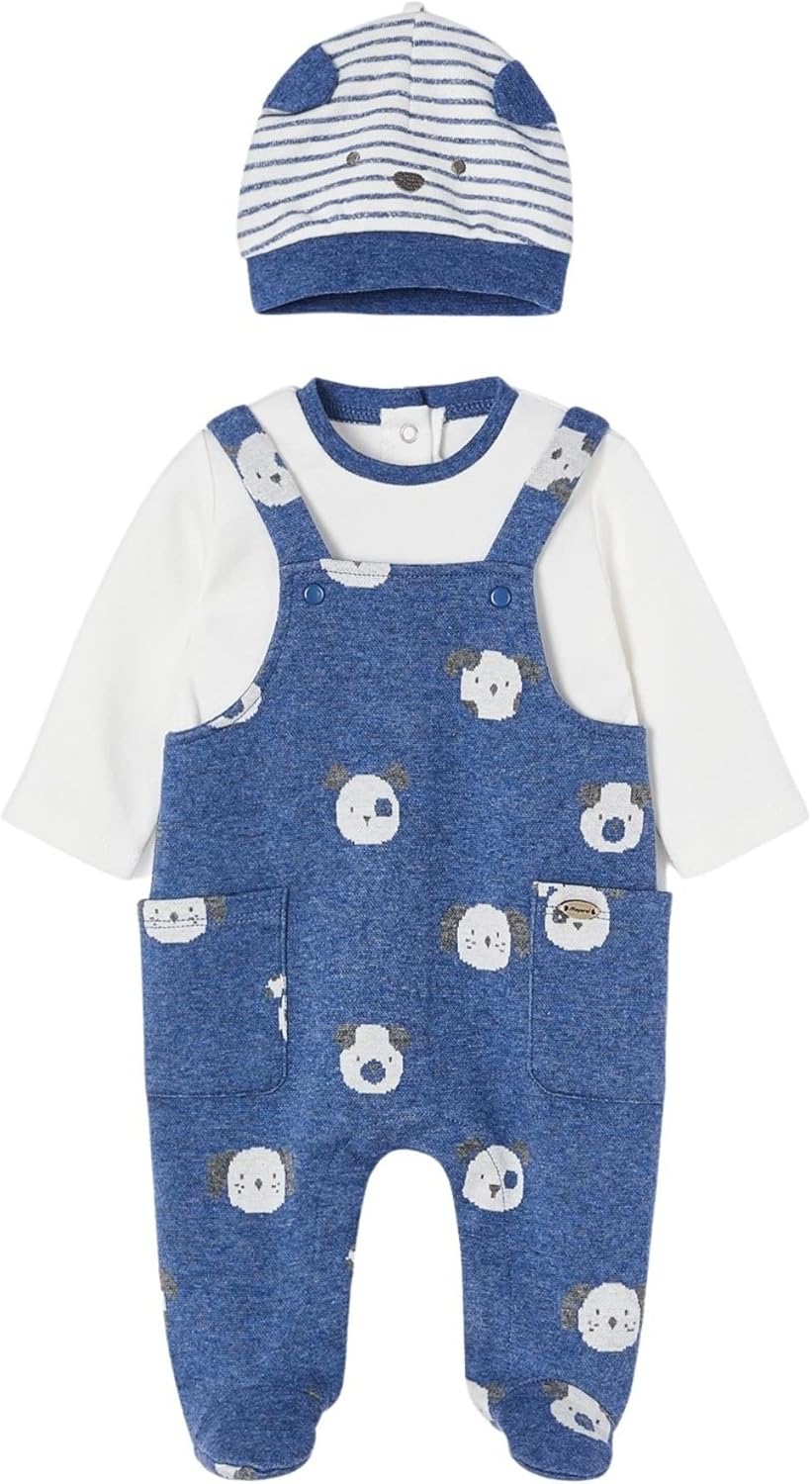 Mayoral Overalls w/hat set for Baby-Boys Indigo