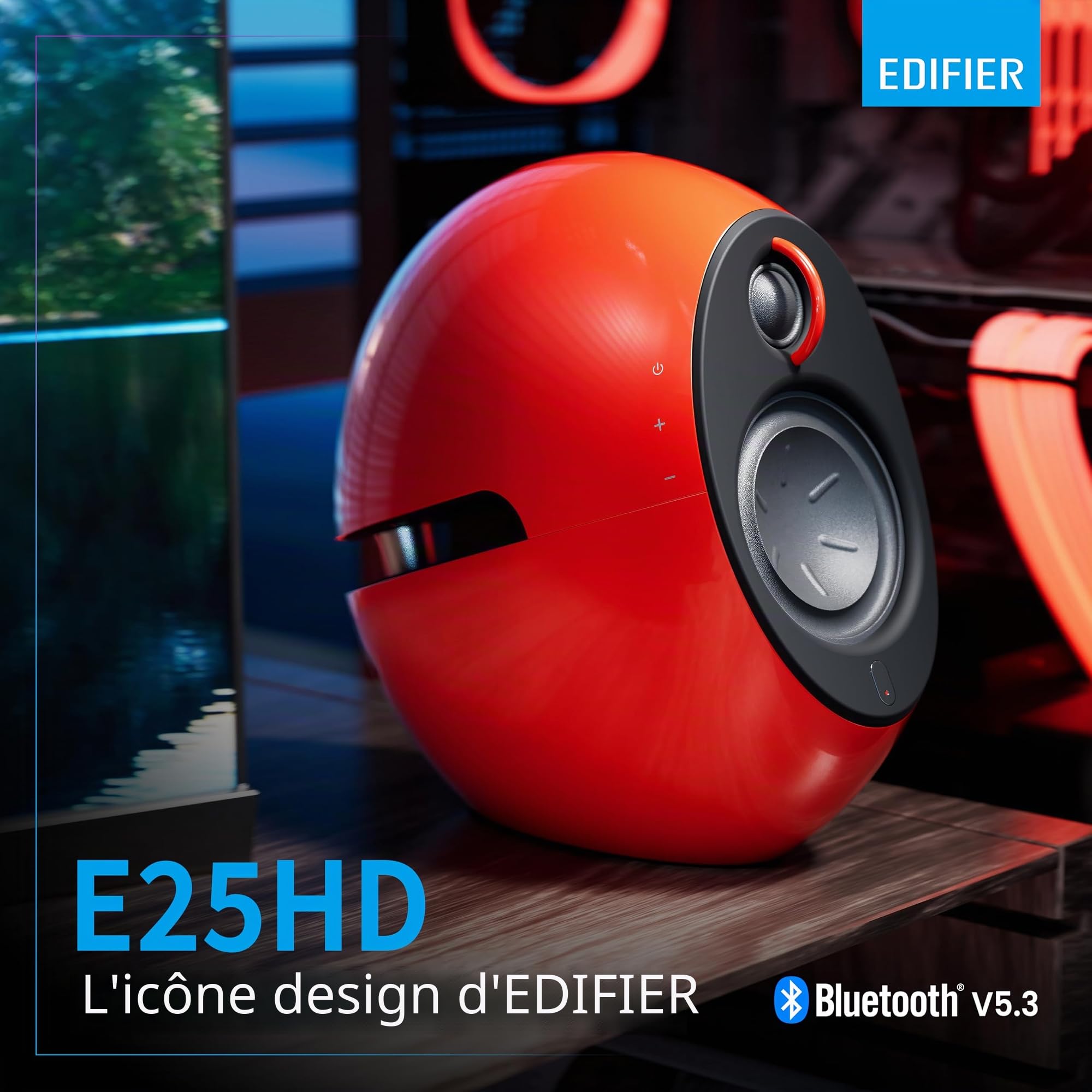 Edifier E25HD Set d'enceintes Design avec Bluetooth Rouge 74 W