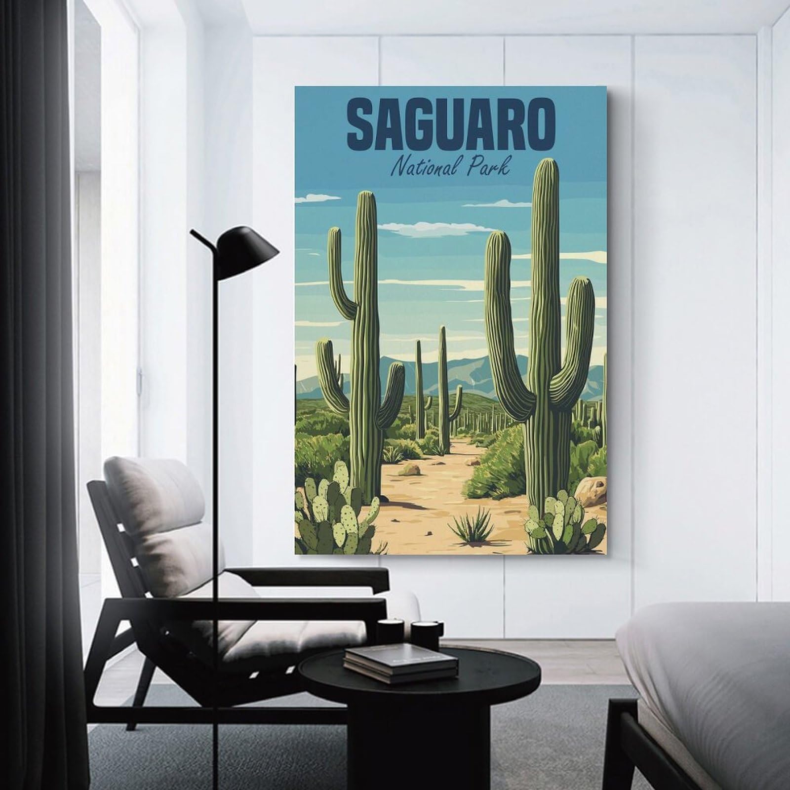 Junmoney Saguaro National Park Hanging Wall Art, 08x12inch(20x30cm), for Home Walls, Creative Rooms Or Shared Spaces, A Flexible Wall Accent for Shared Spaces