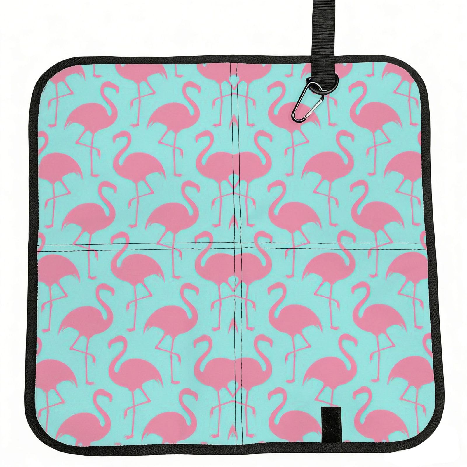 bghdfa Pink Flamingo Print Outdoor Sitting Mat Waterproof Oxford Cloth Seat Cushion Folding Foam Camping Seat For Picnic