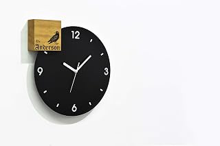 Modern Black Aluminum Wall Clock, Custom Fiber Laser Engraving - Custom Logo Clock - Real Estate Gift - Teacher Gift - Customer Appreciation