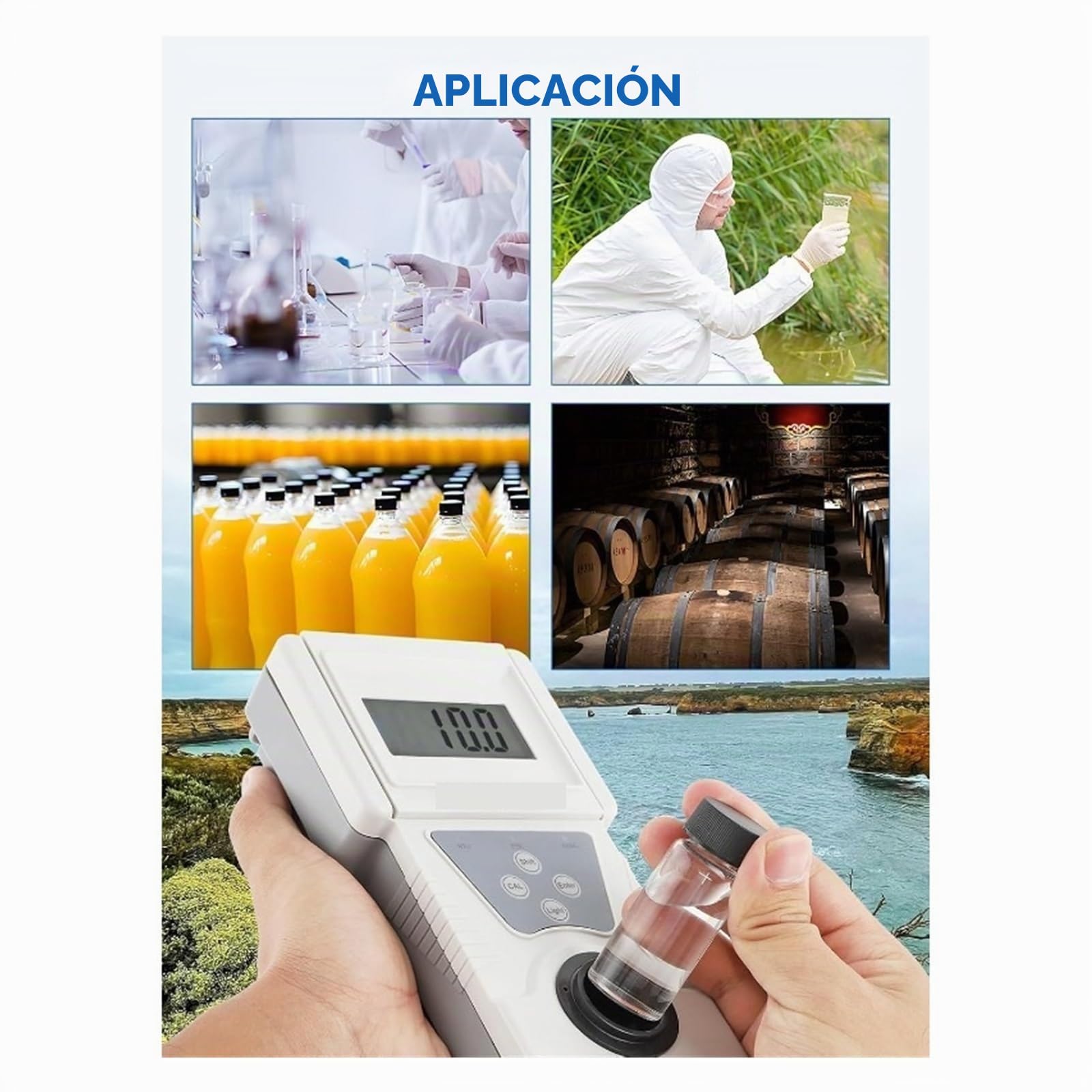 Medidor de turbidez, Turbidímetro, medidor de turbidez de agua digital portátil, de acuerdo con el estándar ISO7027, precisión 0,1 Para análisis de agua