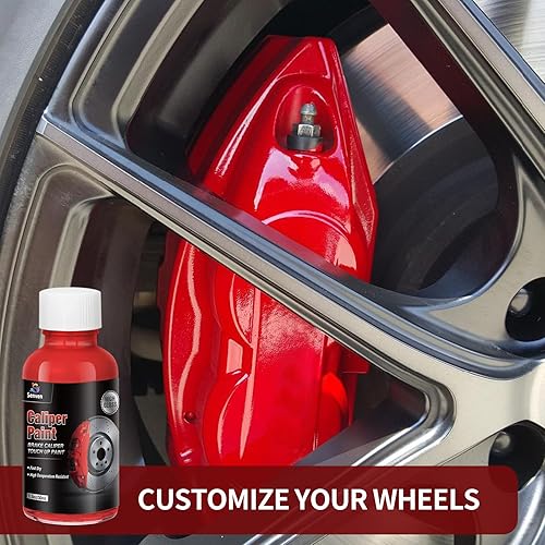 Miniatura 3 de Pintura Roja para Pinzas de Freno Pintura de Retoque para Pinzas de Freno Roja Brillante de Alta Temperatura Resistente al Calor 1.5 oz