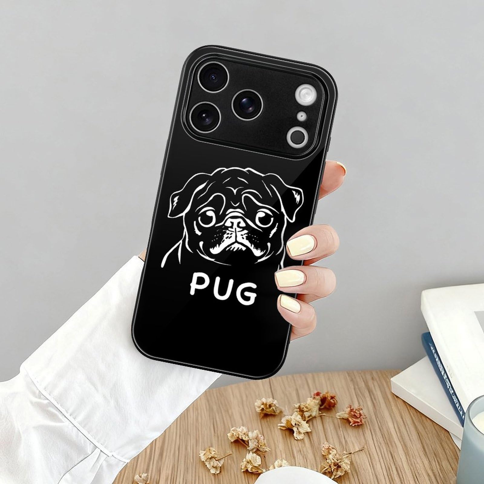 Amazon.co.jp: iPhone17Pro用ケース パグ 犬 Pug 犬 スマホケース 強化