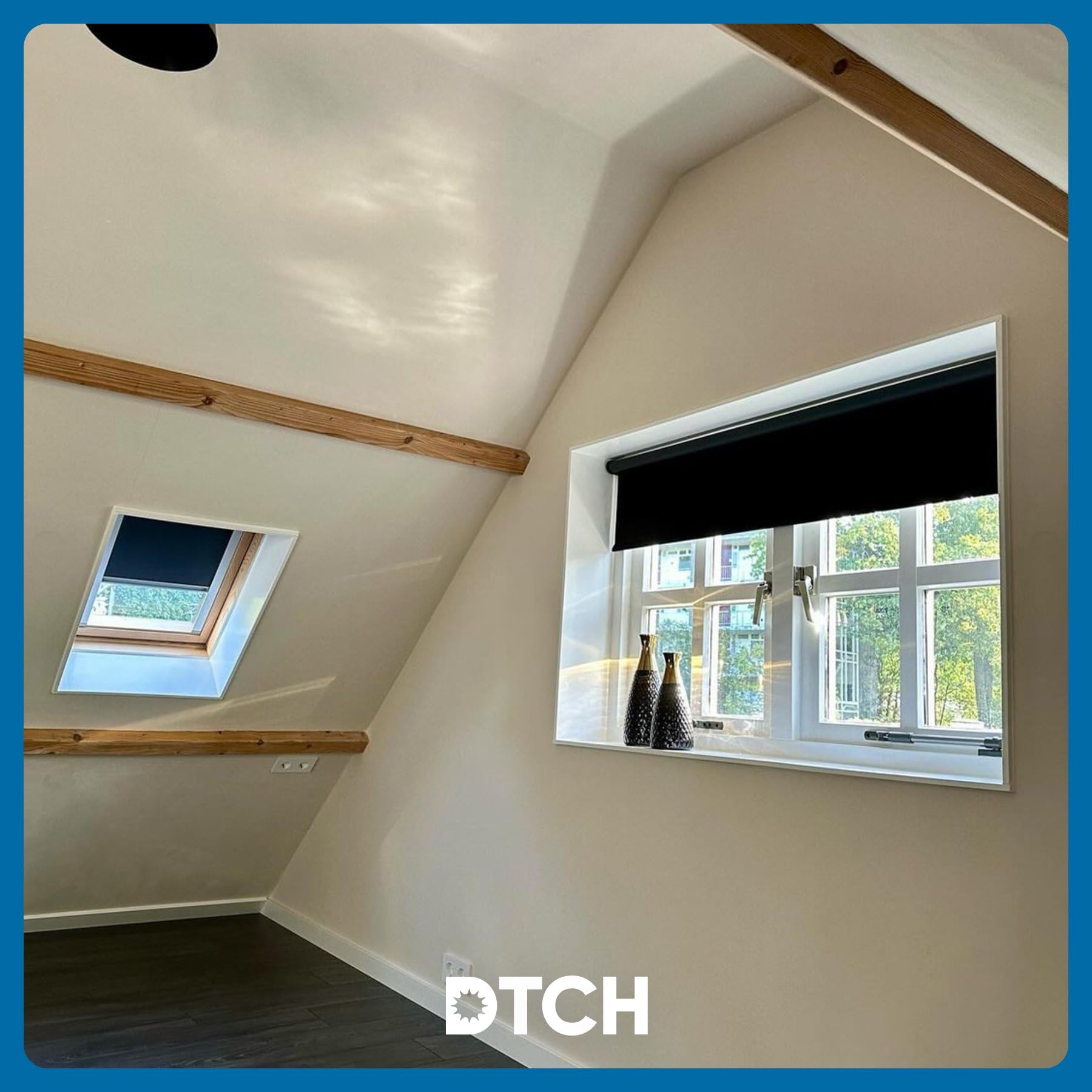 DTCH® Tenda a rullo oscurate senza fori 150 x 190 cm (LxA) Bianco, Misure da 40 a 240 cm di larghezza, tende a rullo per finestre senza forare, Tenda oscurante