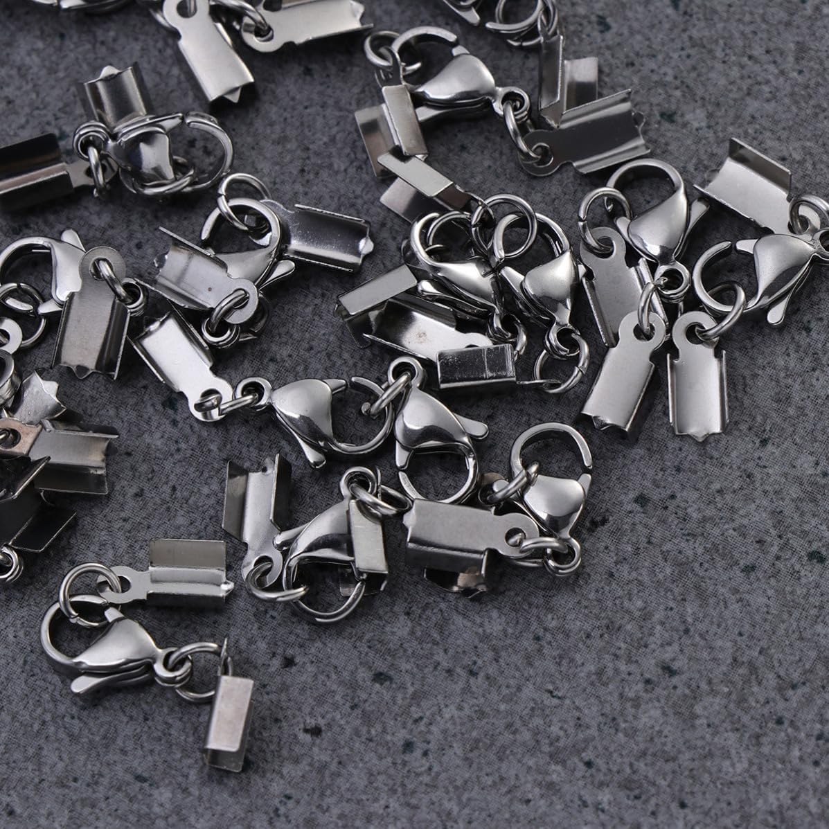48pcs Stainless Steel Lobster Clasps for Necklace and Bracelets