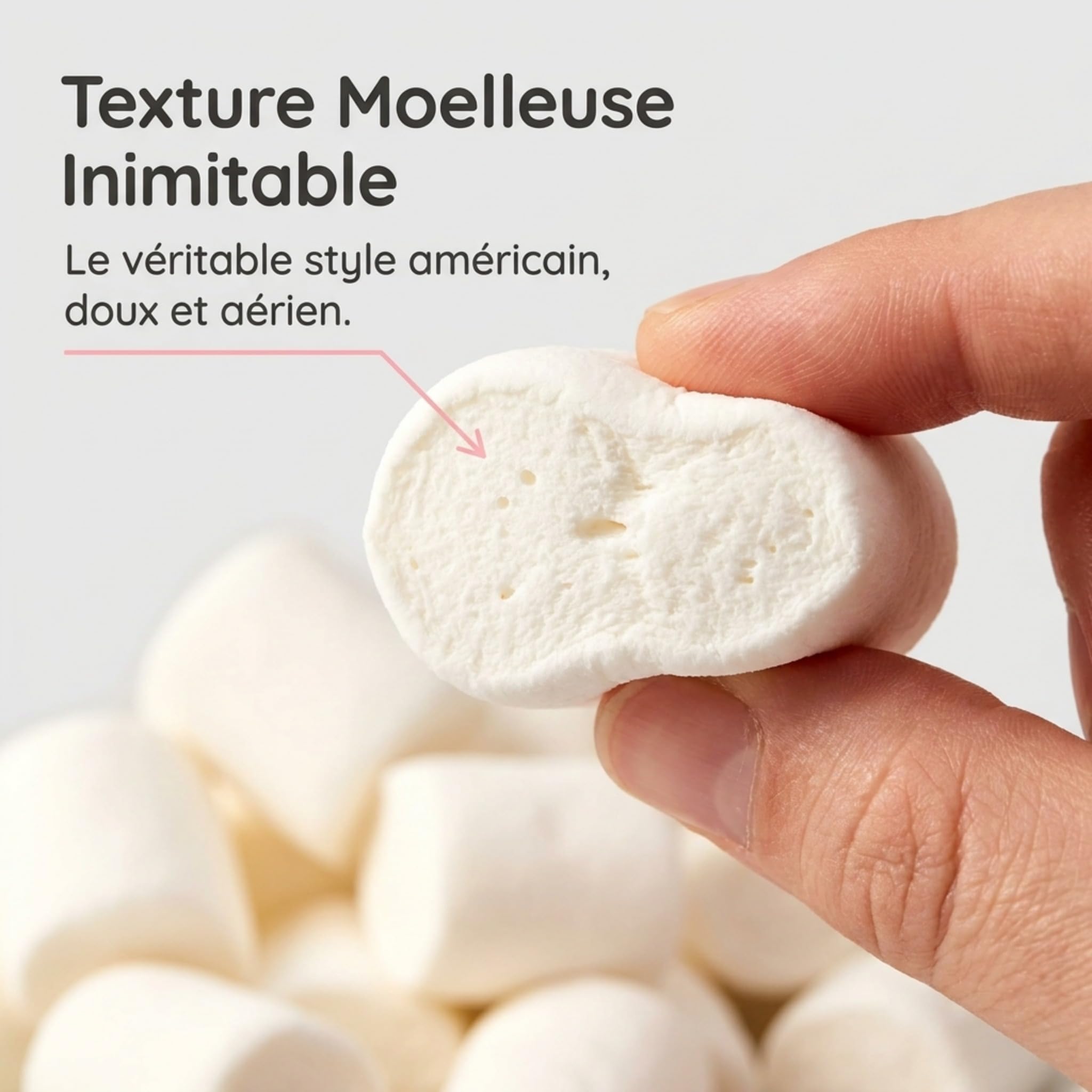 Nordthy Marshmallows American Style Sans Sucre 2x100g – Guimauves Moelleuses à la Vanille – Confiserie Faible en Calories – Chamallows Sans Sucres Ajoutés