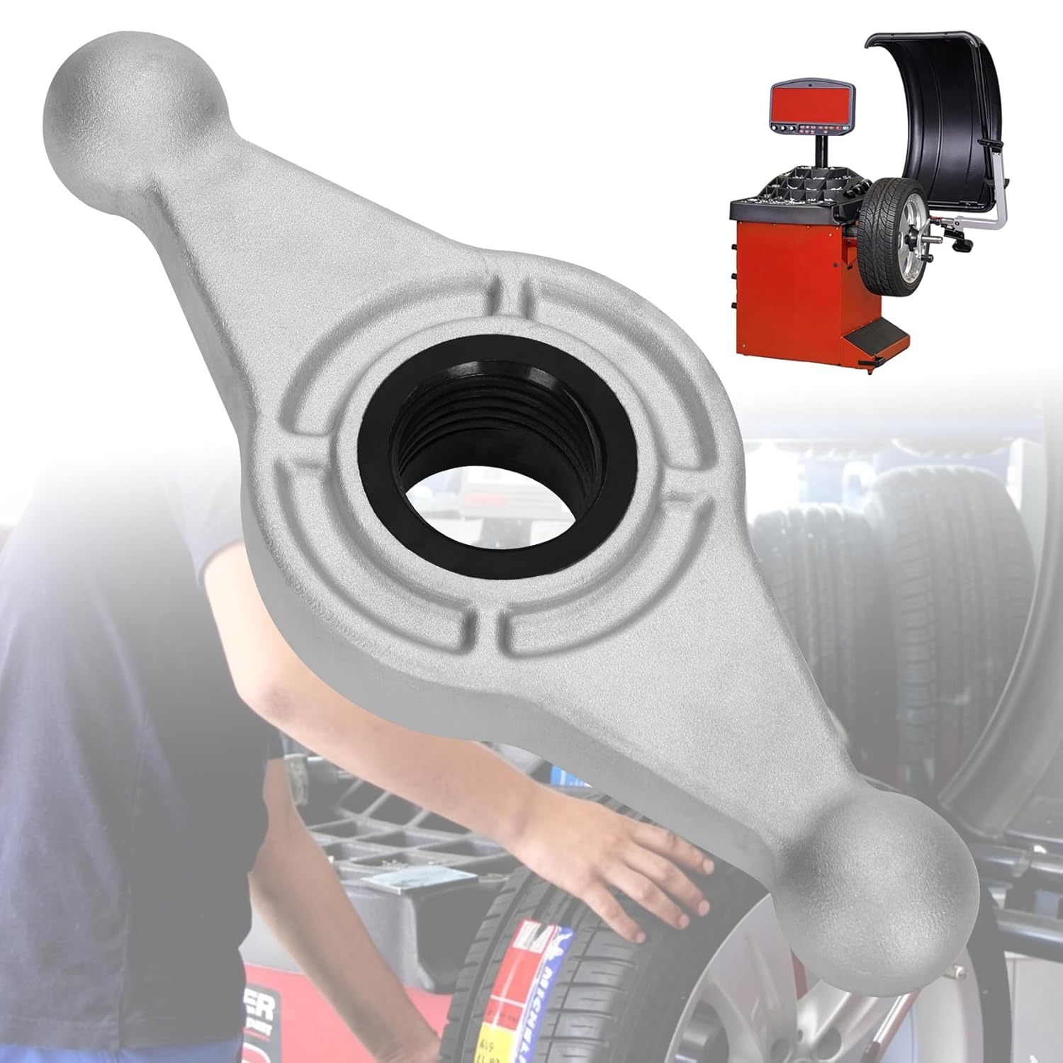 Wheel Balancer Hub Wing Nut Replace 812103, 812103 Wheel Balancer Hub Wing Nut 40mm X 8mm Shaft Thread Pitch Compatible with Hunter DSP7700 DSP8500 DSP9000 DSP9200 DSP9500 DSP9600 GSP9700