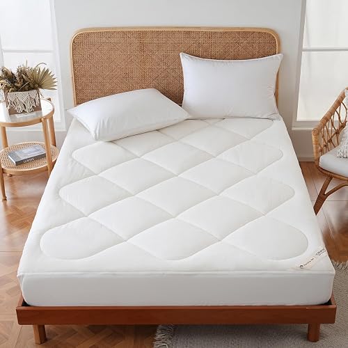 YOUR MOON 100% Wool Mattress Pad Queen 500 GSM