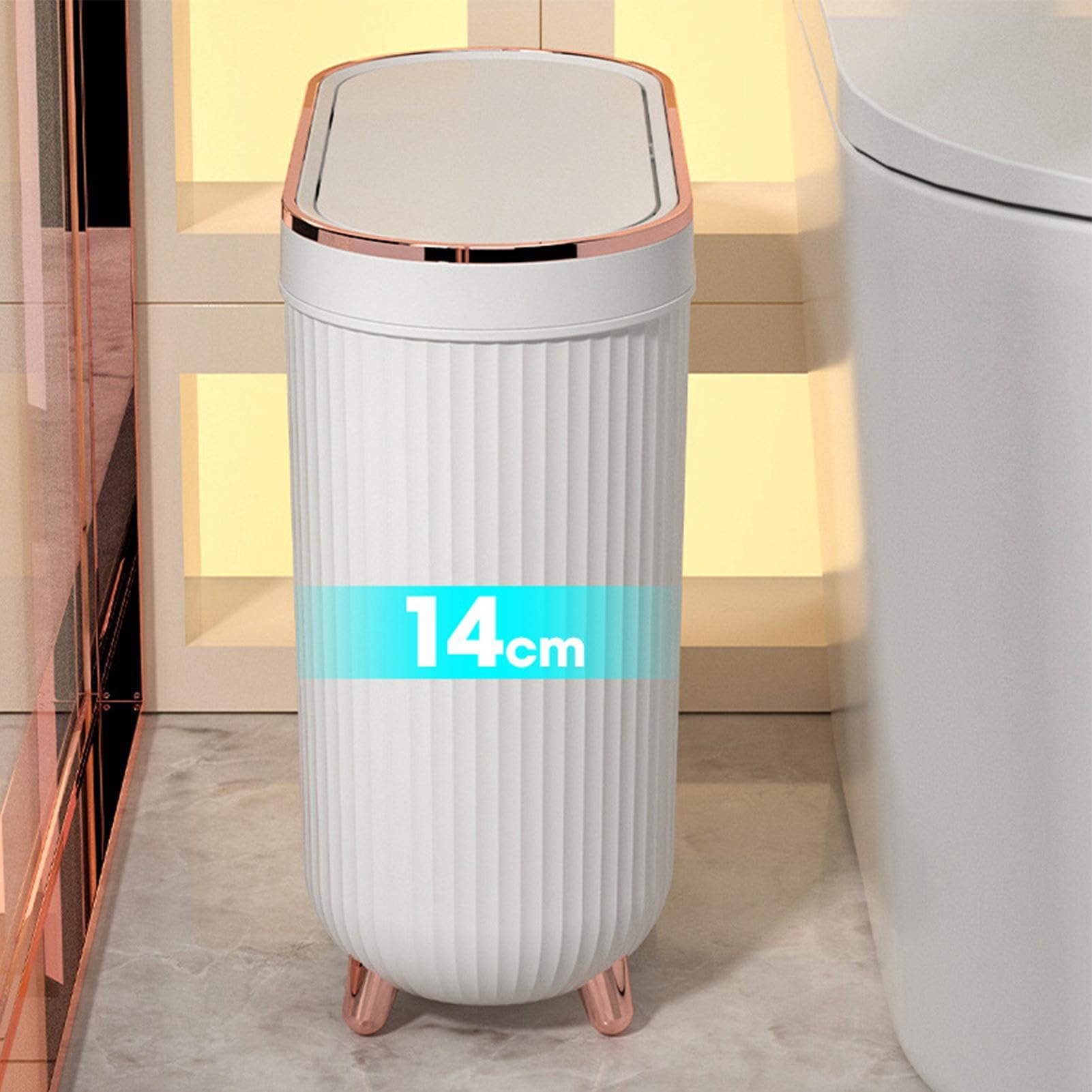 Contenedor De Basura De Basura Para Baño | Cubo De Basura De Papel | Higiénico Con Tapa, Basura De Basura Bajo El Fregadero, Basura Compacta Para Espacios