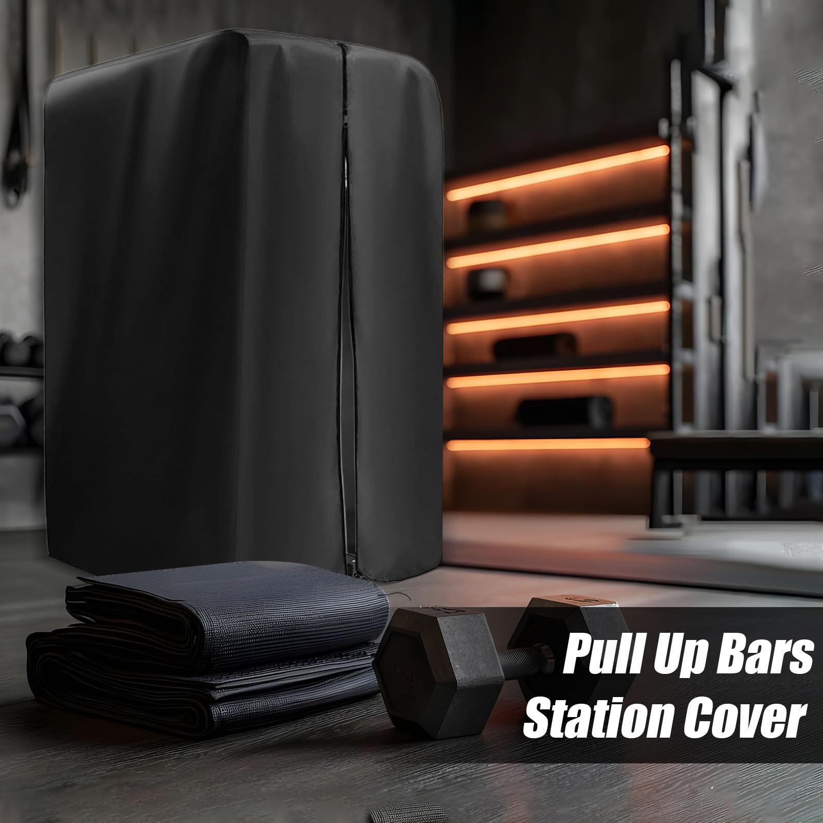 Custodia protettiva per barra da fondo, custodia impermeabile per attrezzature da esercizio, protezione per macchine da allenamento all'aperto: patio, giardino, parco, palestra, balcone, garage