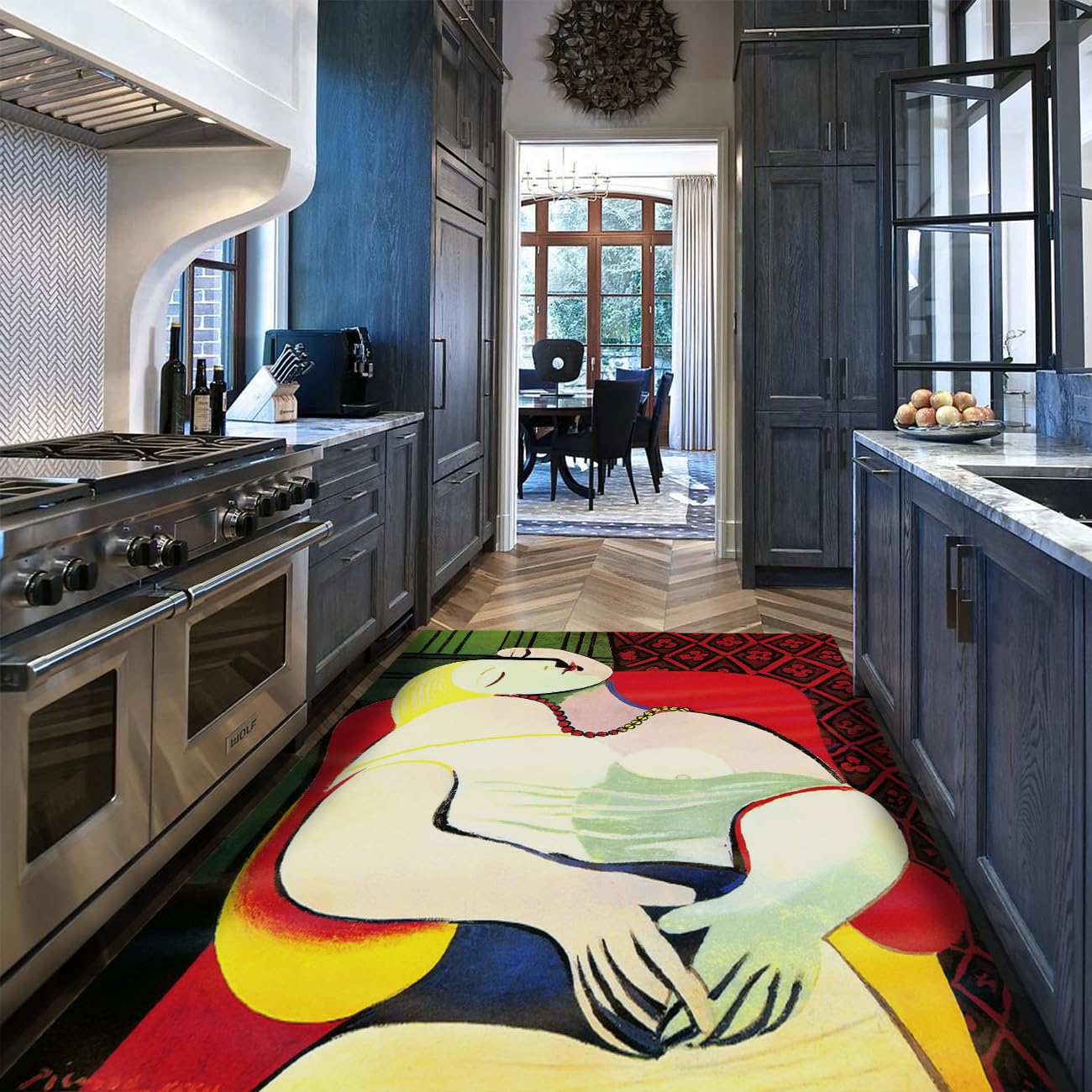 Tapis Lavable 120x160cm Le Rêve Cubisme Ras Antidérapant
