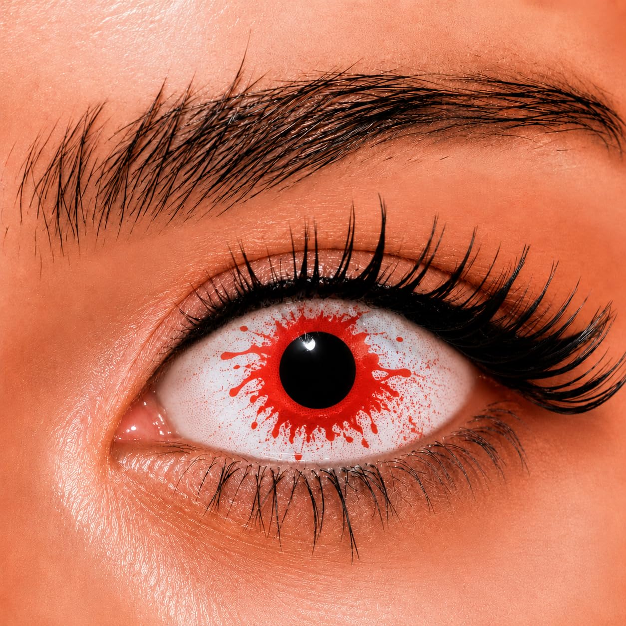 Bloodshot - Lentilles de contact Sclérale - 1 Paire de 2 lentilles - Utilisable pendant 1 an - Sans Correction - COSPLAY - HALLOWEEN