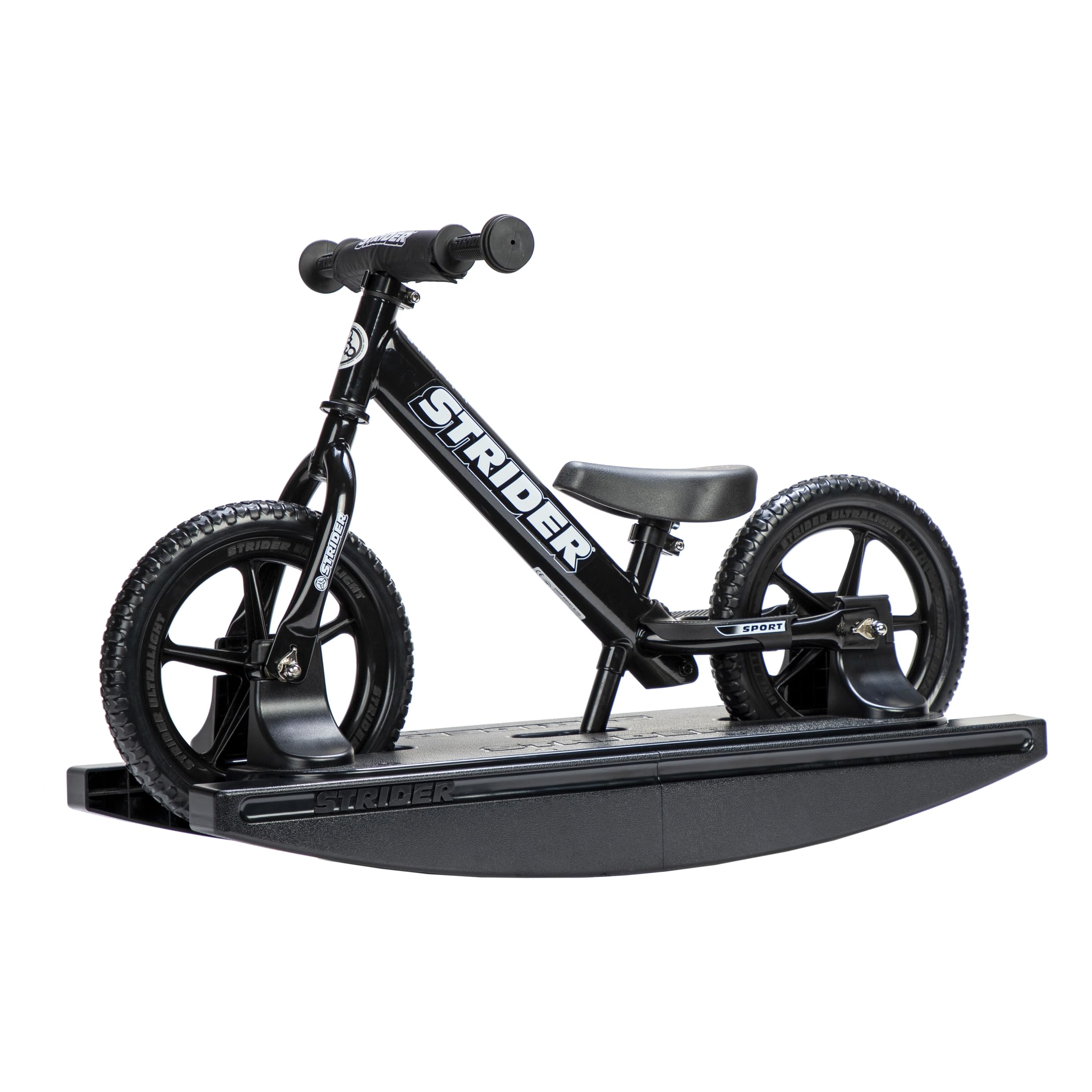 Strider Sport 2-in-1 Rocking Bike, Ages 6 Months–4 Years, Black