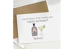 Funny Happy Birthday Card For Her. Punny Joke Alcohol Birthday Card. Liquor,...