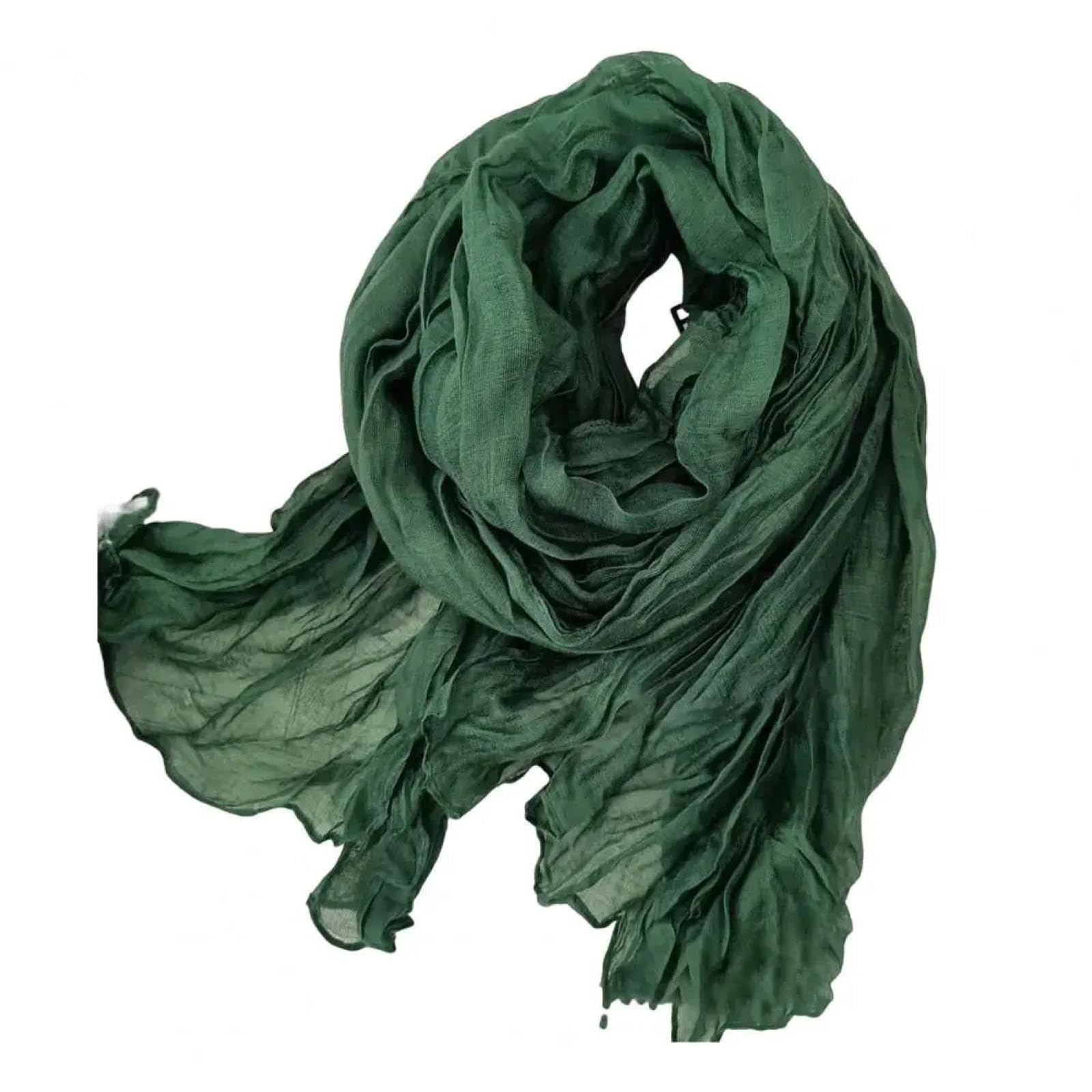 Sciarpa Donna Scialle Uomo Cappello Sciarpa da Donna Sciarpa Lunga A Pieghe Retro Caldo Morbido Vintage