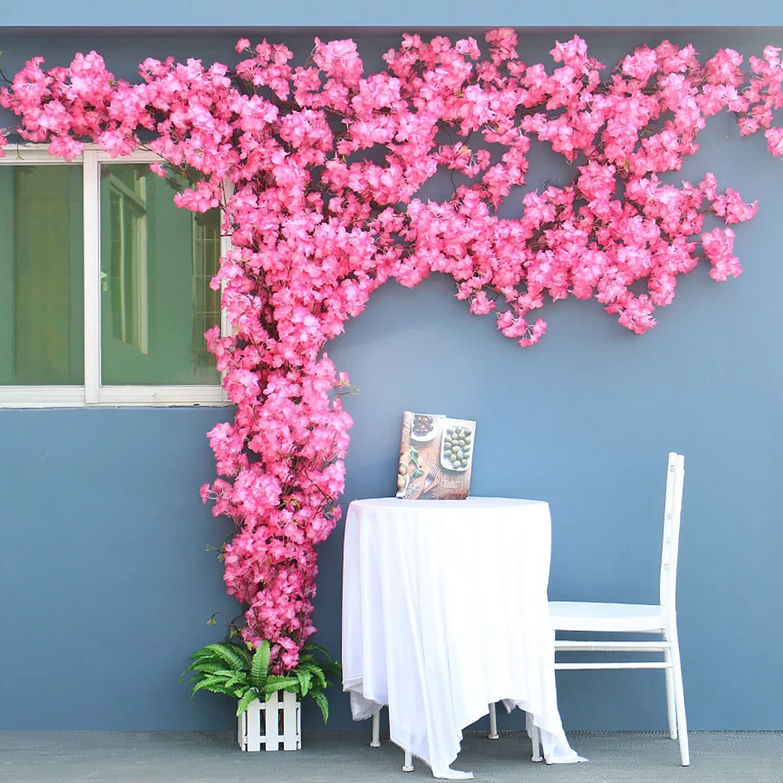 ( similar )Pink Artificial Cherry Blossom Tree Sakura Tree Decor Cherry Blossom Vines with 40 Branches Cherry Blossom 4 Tree Vine, Japanese Cherry Blossom Decor for Indoor Outdoor Wedding