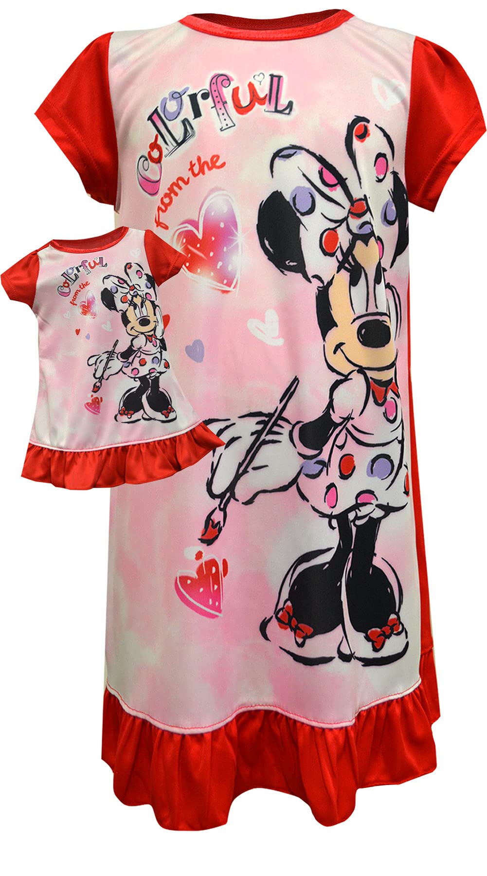 Buy AME wear Girls' Minnie Mouse from The Heart Toddler Nightgown with
