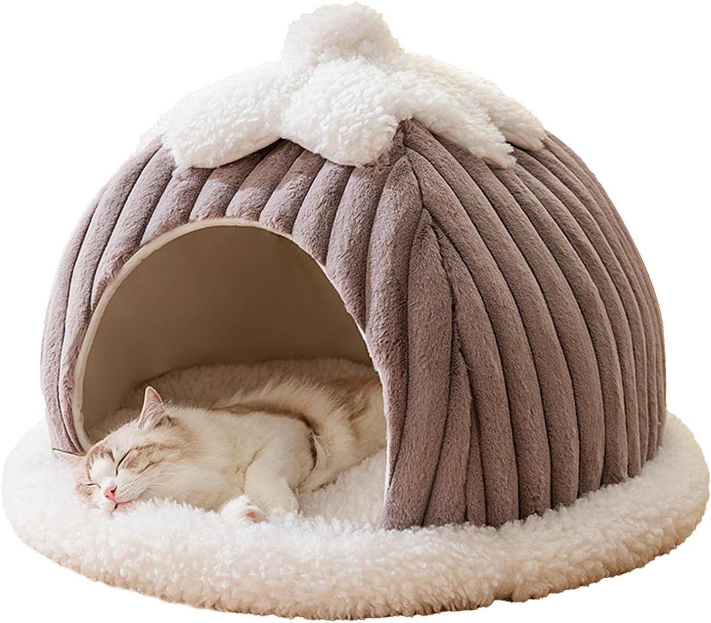 Amazon.co.jp Cat Bed Cave Semi Sealed Dog House Plush Warm Cat Cave