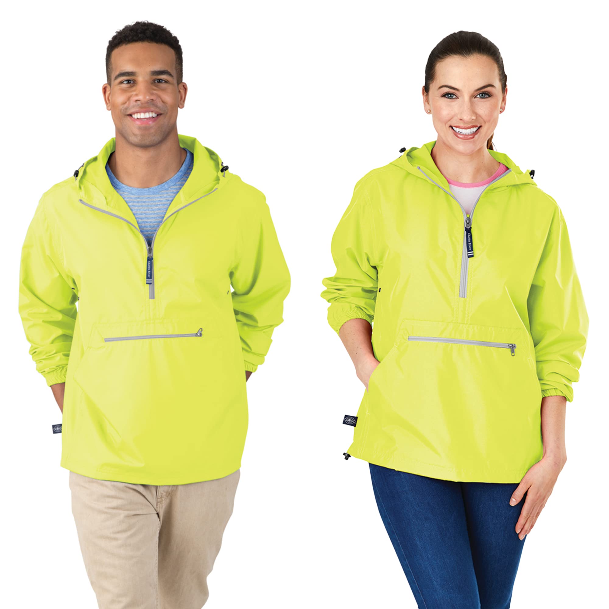 Charles River Apparel Unisex Color Blocked Pack-N-Go, Men's & Women's Pullover Anorak