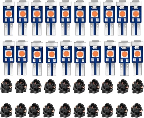 20 piezas de luces LED T5 para tablero de automóvil, rojo 74 37 2721 PC74 bombilla LED de repuesto con enchufe de bloqueo giratorio, para puerta disponible en Yaxa Peru
