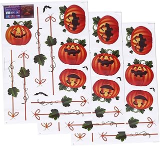 NOLITOY 3Pcs Adesivo De Parede Adesivos De Abóbora Pegajosos Adesivos Skz Adesivos De Decoração De Janela De Halloween Adesivos De Parede De Halloween Adesivos De Janela De Halloween