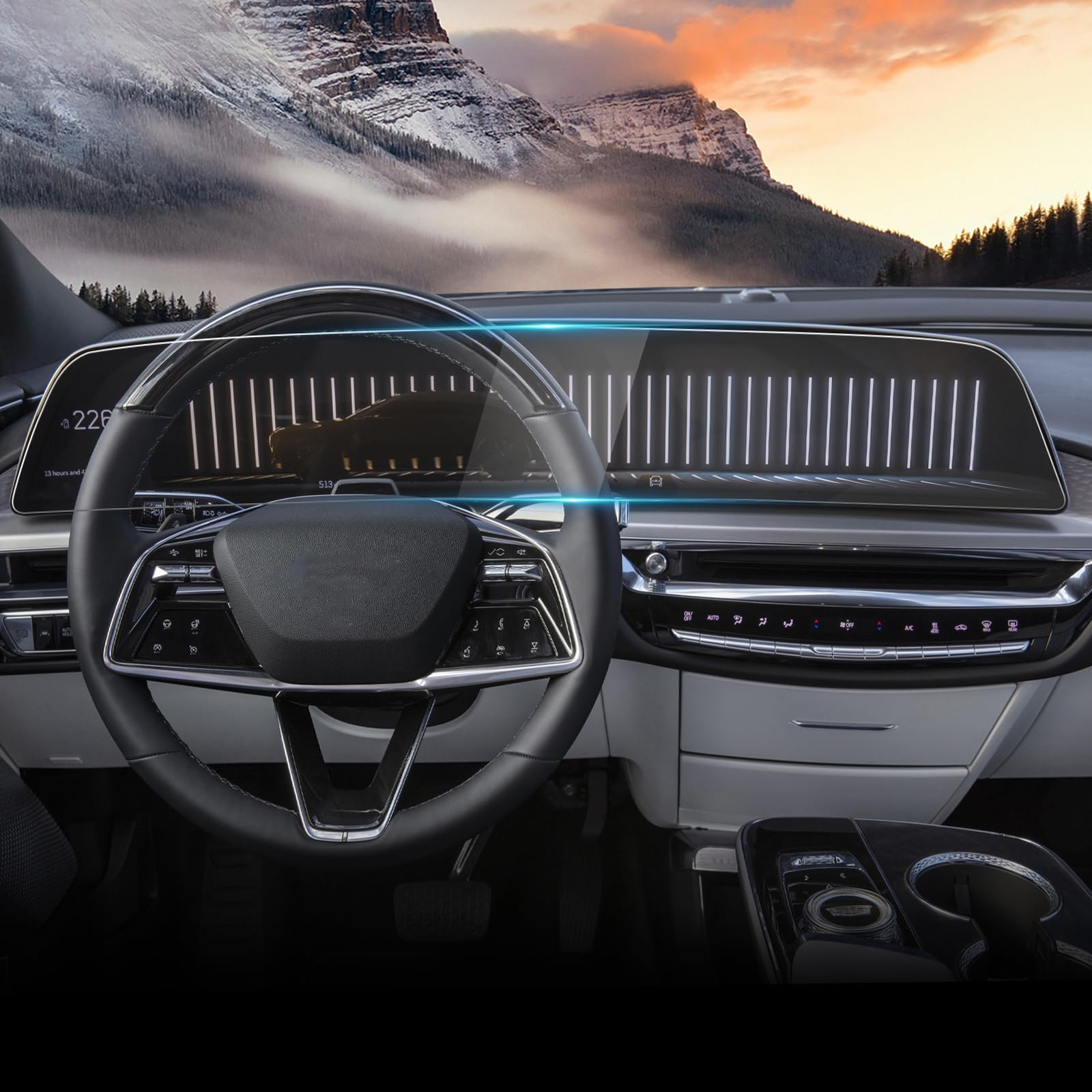 Protection verre 33" Cadillac Lyriq 2024 2025 haut de gamme - 8