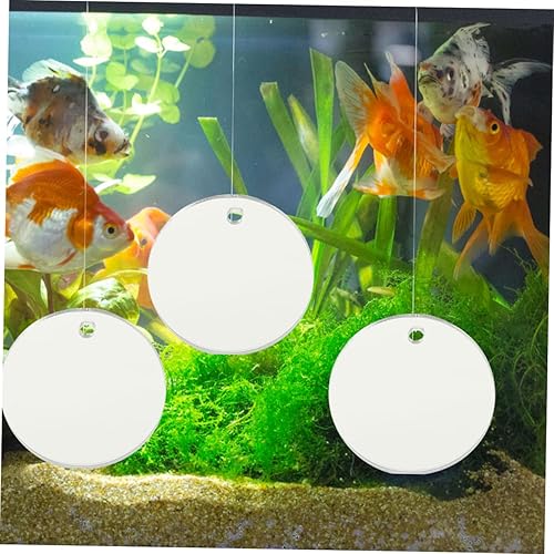 Miniatura 4 de Happyyami 2 juegos de espejo de entrenamiento Betta Fish Tank Decoración de acrílico Betta Fish Tank Mirror Betta Decoración de pecera Decoración de