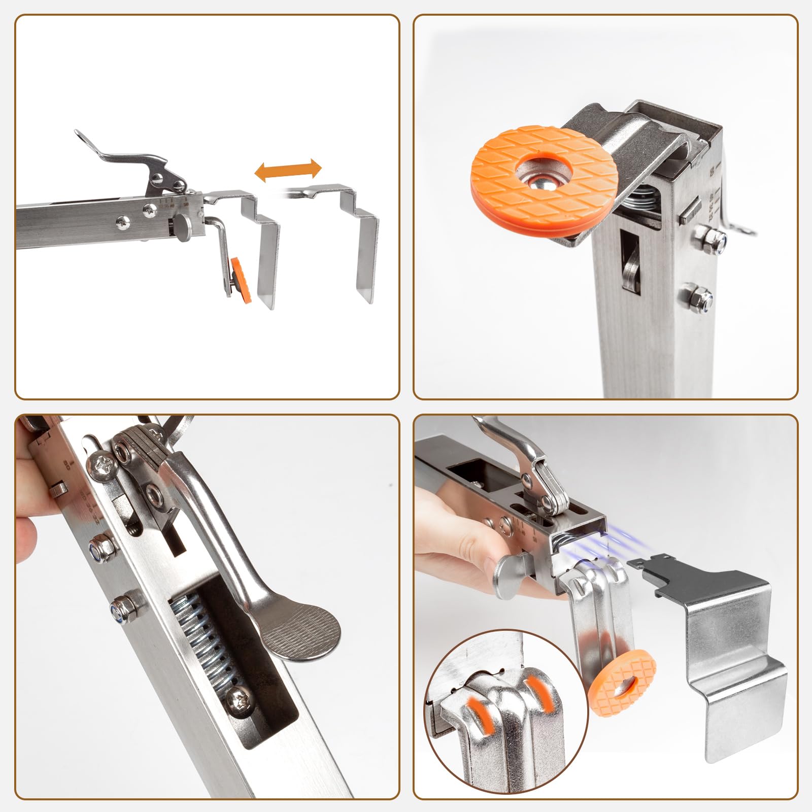2PCS Morsetti di fissaggio per cassetti regolabili, morsetti universali per l'installazione di armadi in acciaio inossidabile, clip di fissaggio per installazione regolabili da 32 a 50 mm