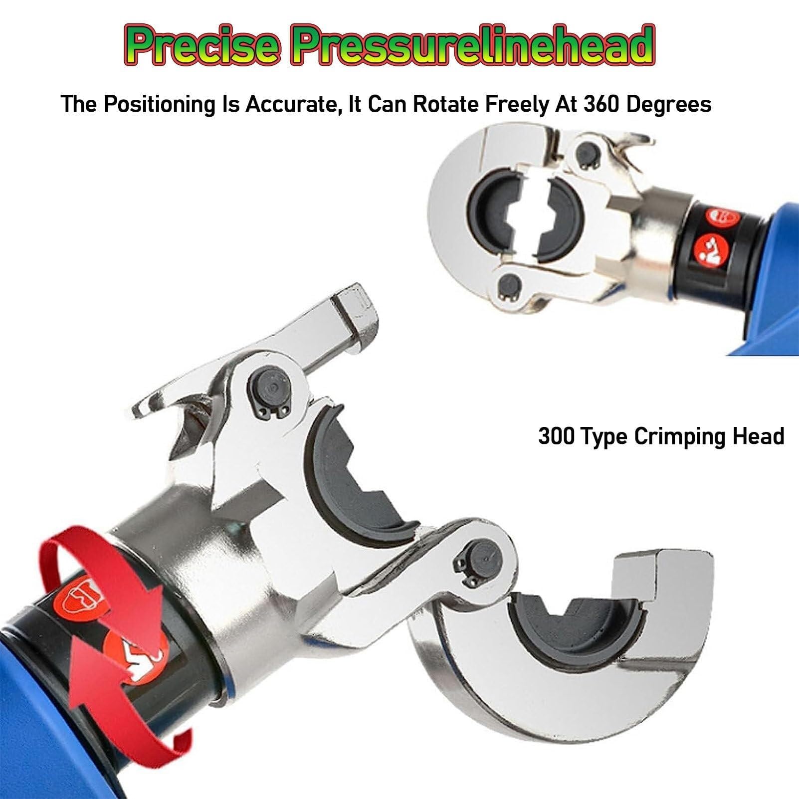 Amazon | 充電式油圧圧着ペンチ、電動圧着工具ワイヤークリンパ