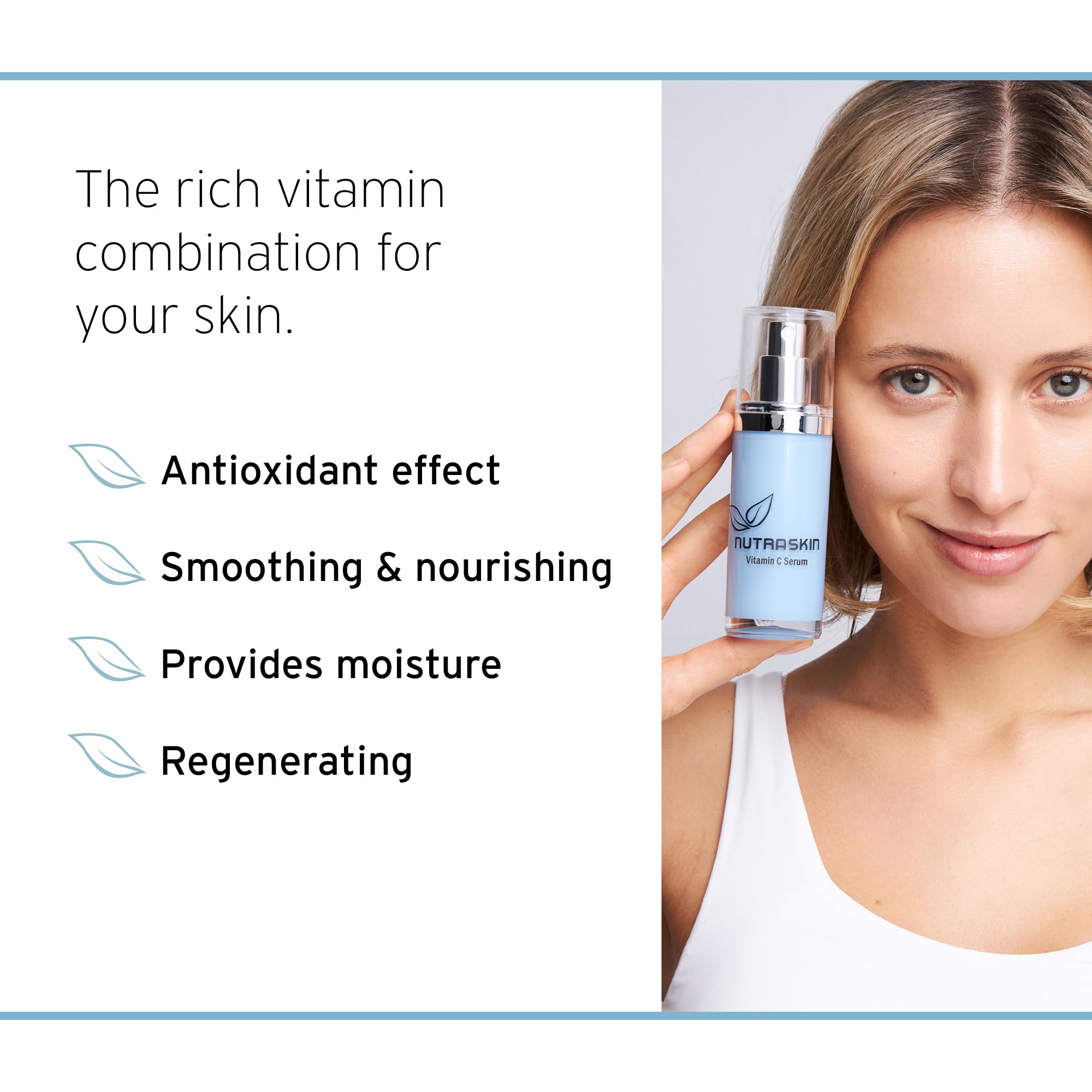 NUTRASKIN Vitamin C Serum, anti-aging moisturiser for face & skin 30ml - Image 3