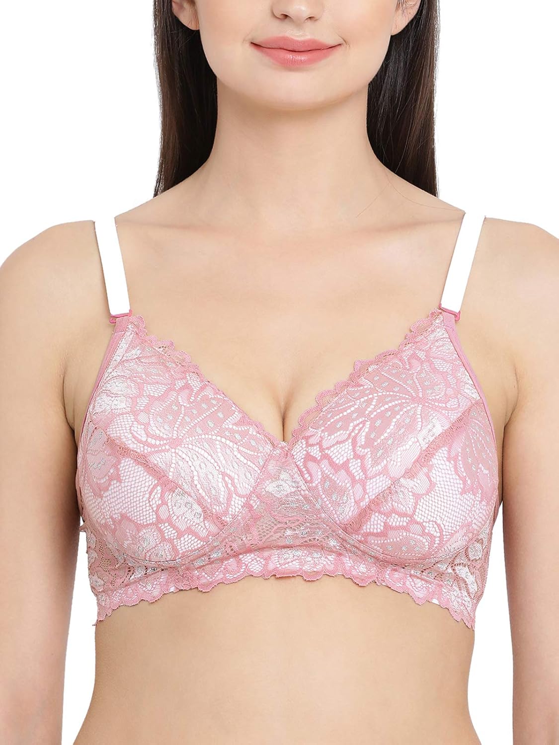 Clovia Women’s Lace Padded Non-Wired Multiway Bridal Bra (BR1000P22_Pink_32D) Clovia Women’s Lace Padded Non-Wired Multiway Bridal Bra (BR1000P22_Pink_32D)
