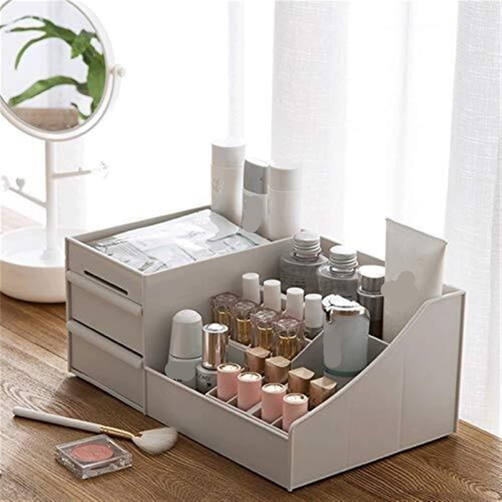 Organizer Trucchi Porta Trucchi Organizer Scatola Portaoggetti Da Scrivania Per Cosmetici, Rossetto, Maschera, Matita Per Sopracciglia, Scatola Portaoggetti Per Pennelli Da Trucco Organizzatore Trucch