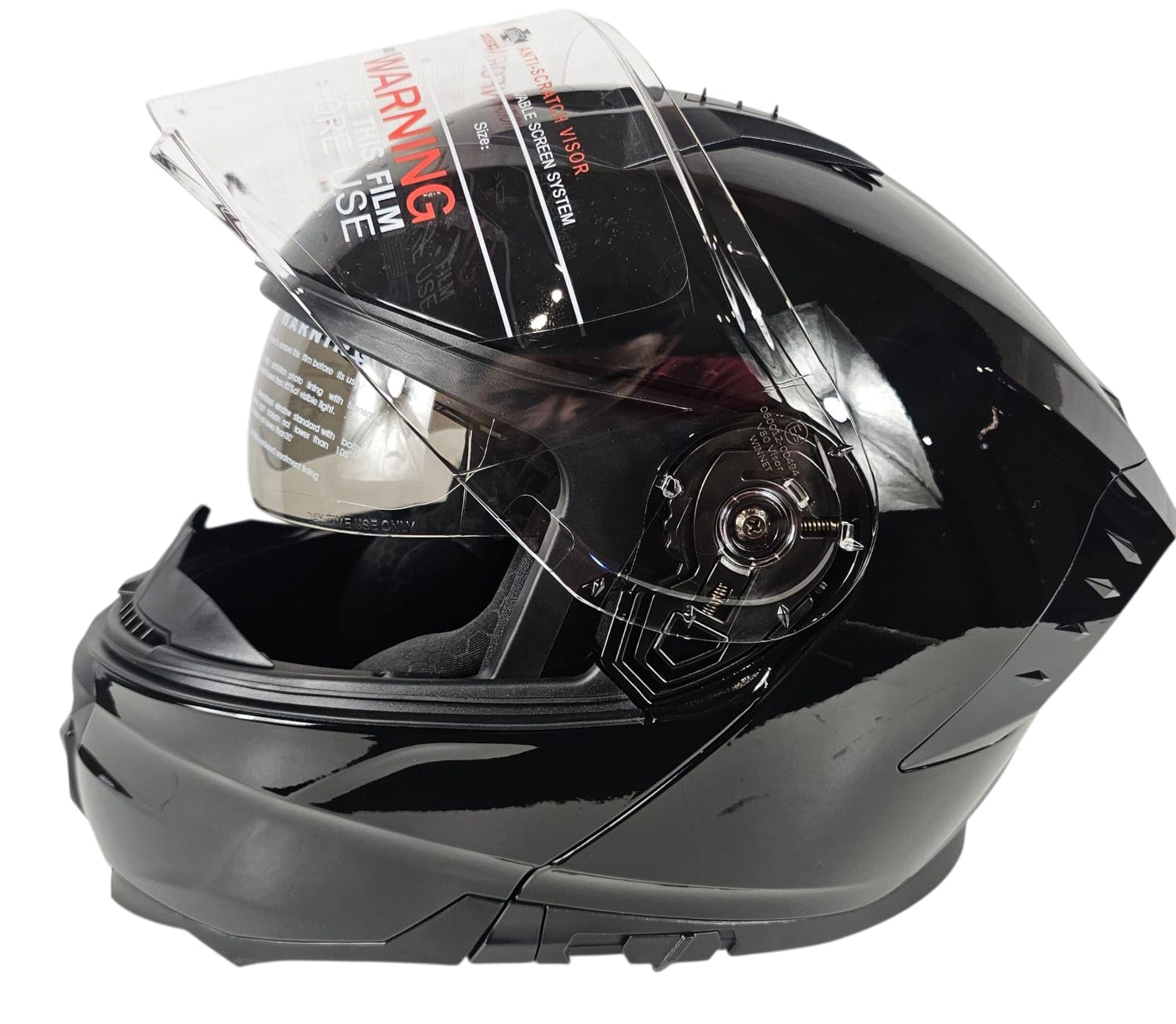 Casco Modulare moto apribile ULTIMA OMOLOGAZIONE CE 22.06 Visierino occhialini Nero