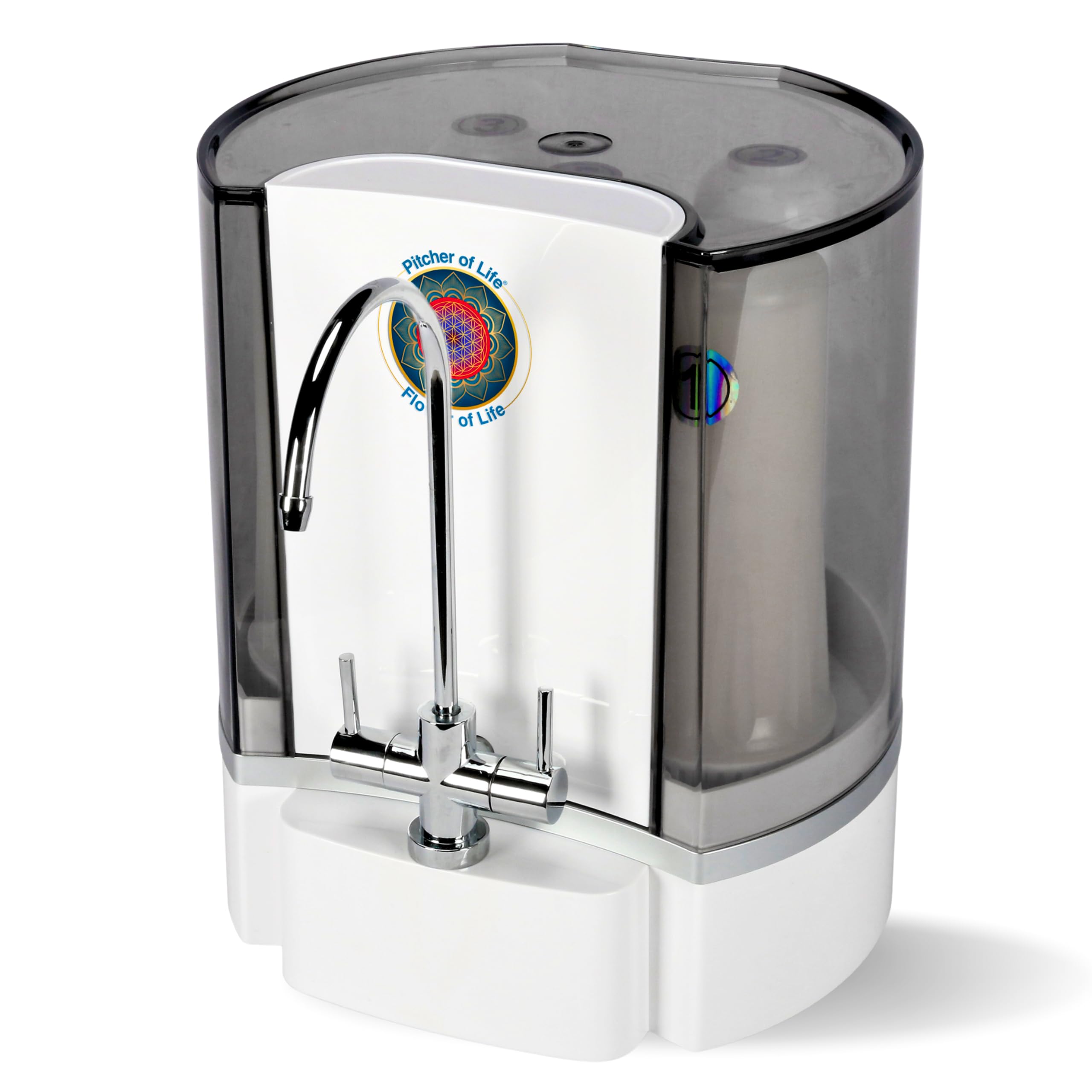 Life Sciences Alkaline Water System, Mineral Water Machine, Hydrogen Infused Water Purifier, Countertop Natural Filter with Antioxidants