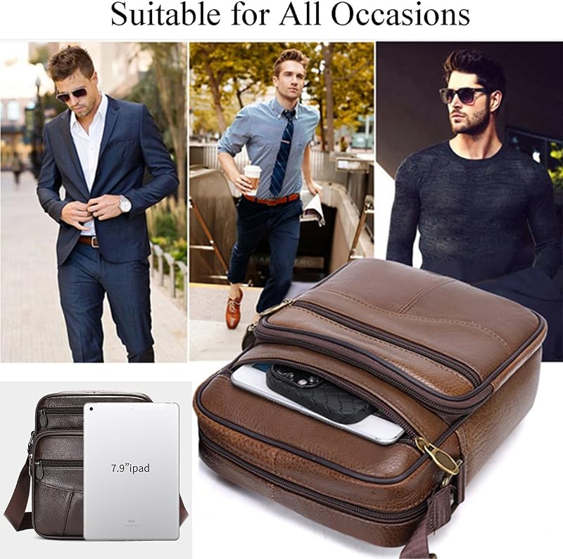 Vohoney férfi bőr crossbody táska utazáshoz és sporthoz