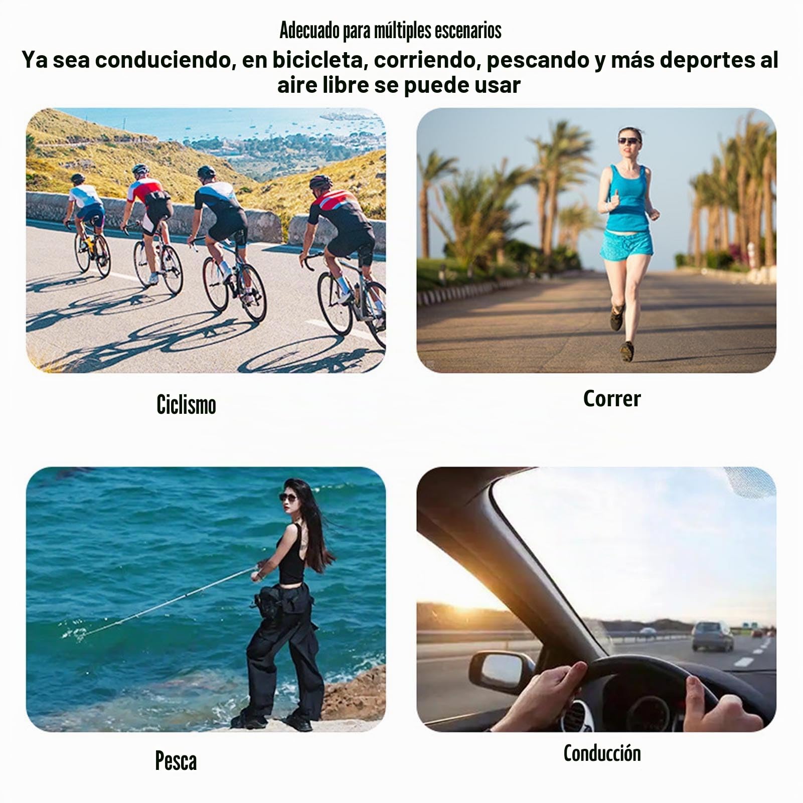 Gafas con cámara HD 1080P Estabilización Inteligente Lente Gran Angular para Actividades al Aire Ciclismo Deportes [Lente polarizada]