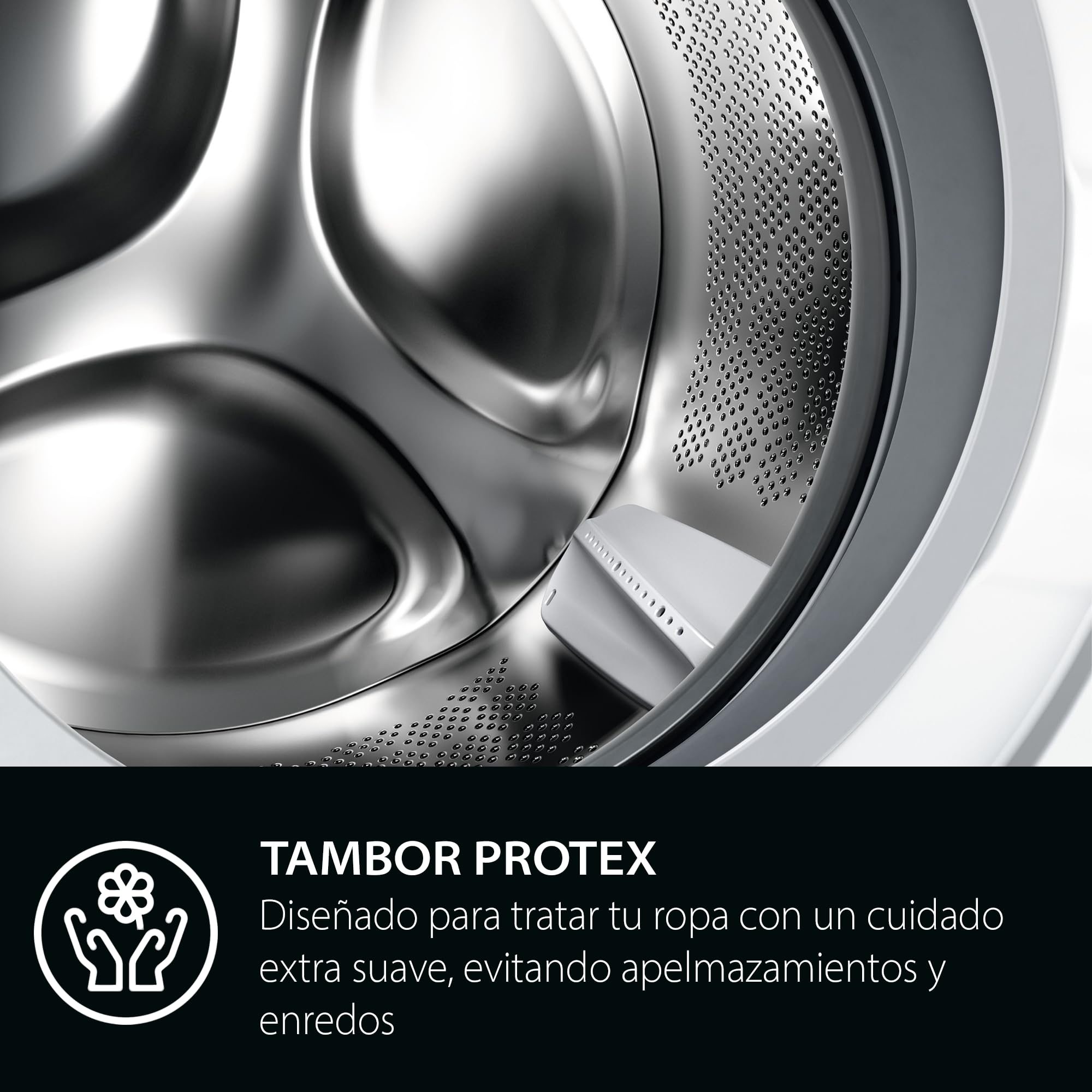 AEG LFR6114O4B Lavadora de Libre Instalación, Carga Frontal, 10 Kg, 1400 rpm, Motor Inverter, Programa antibacteriano, Programas a Vapor, Programa Rápido, LCD, Serie 6000, Blanca, Clase A