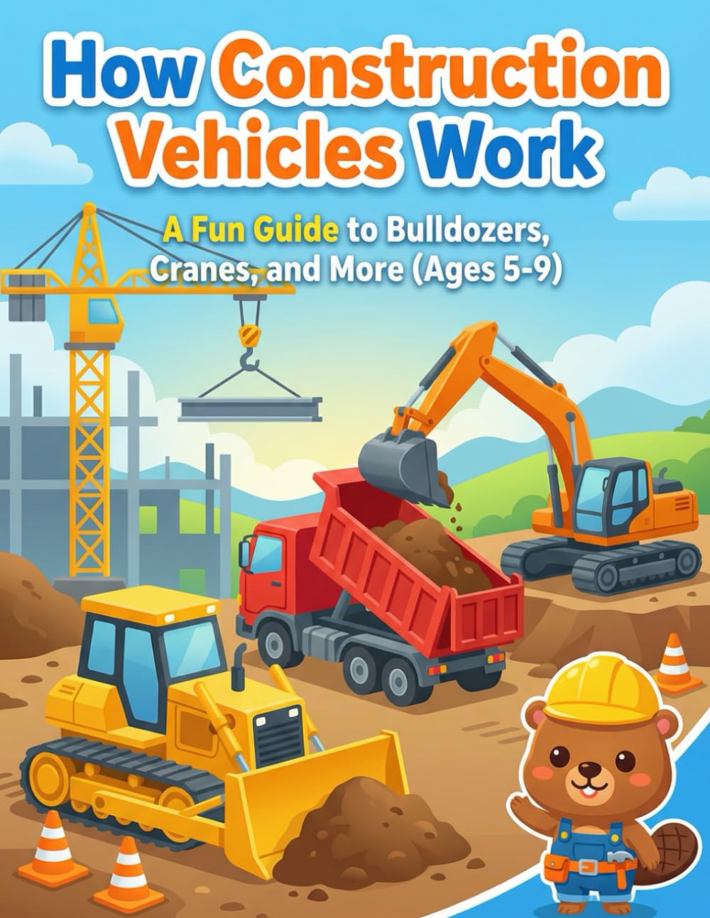 How Construction Vehicles Work: A Fun Guide to Bulldozers, Cranes, and More (Ages 5-9) (How Things Work — Poster-Style Learning Books for Kids)